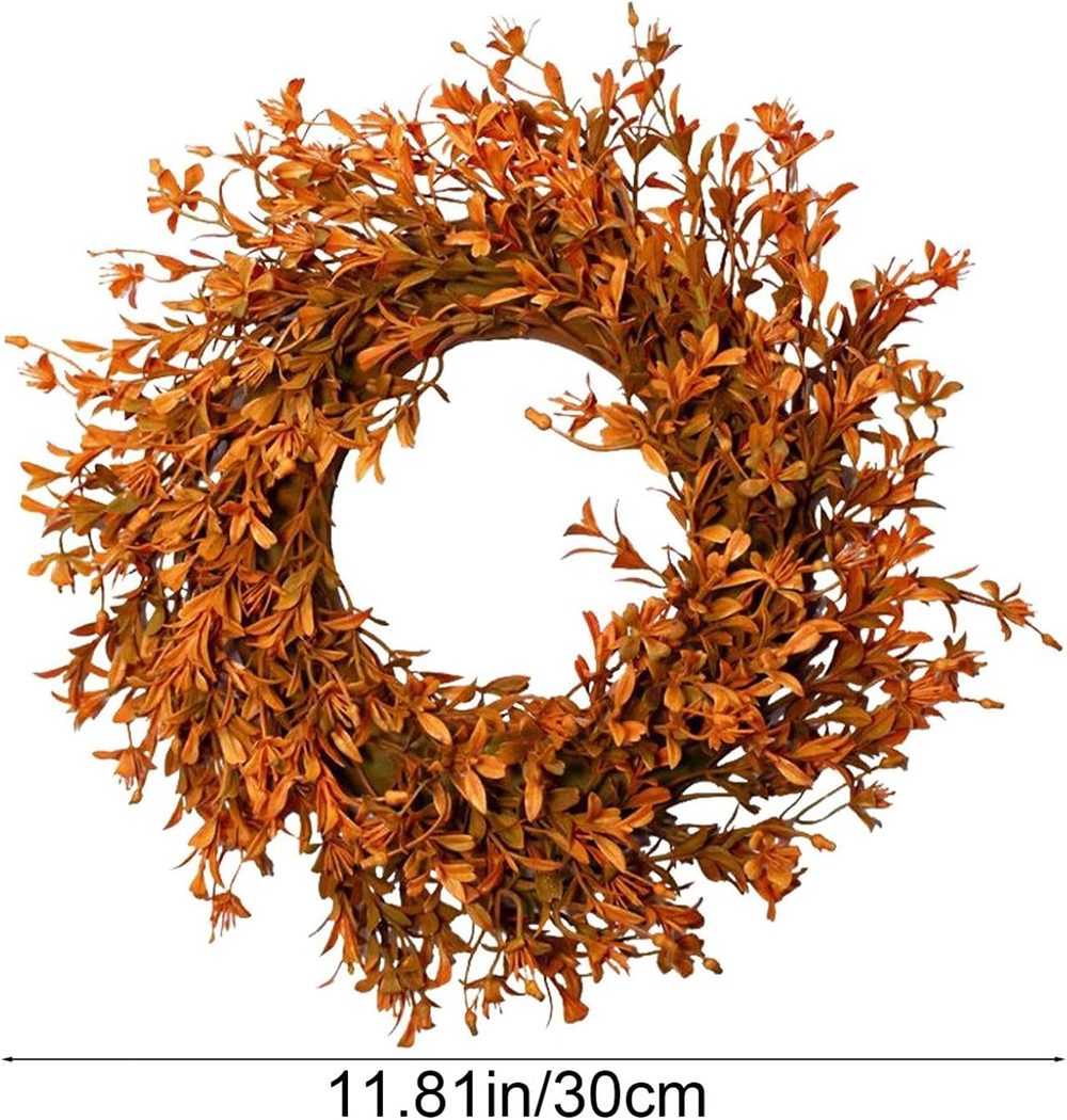 Agger Dekokranz 43 cm Realistischer Herbstkranz, ideal für die Haustür, Außenbereich, Innen- und Außendekorationen, Herbst-Hausschmuck und Halloween – Bild 4 von 5