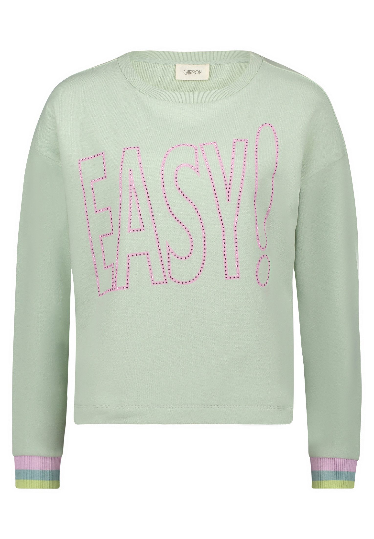 Cartoon Sweatshirt Cartoon Sweatshirt mit Rippbündchen günstig online kaufen