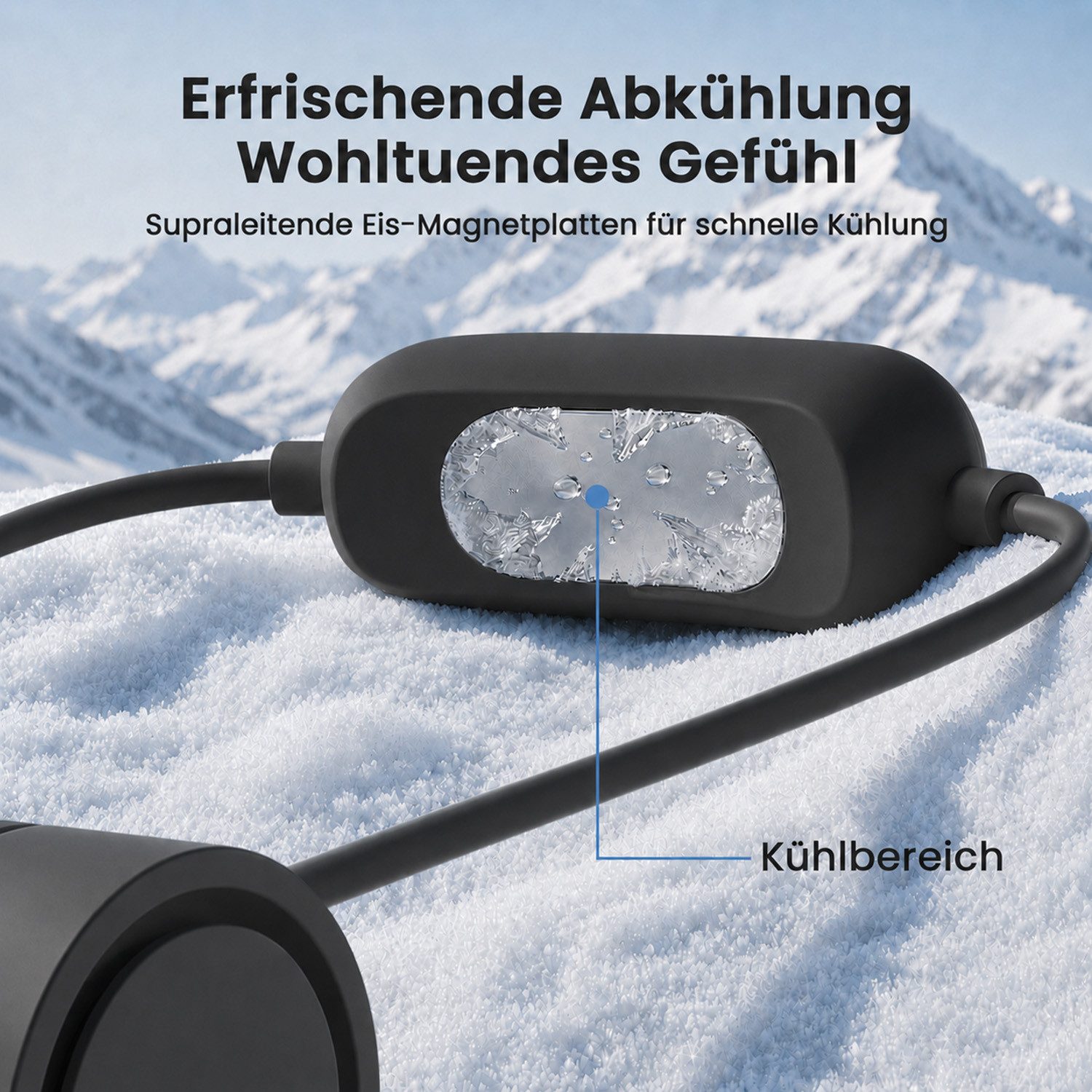 MOPUEA Turboventilator Nackenventilator Klappbar Akku Leise Sport Faltbar Mini 3 Stufen