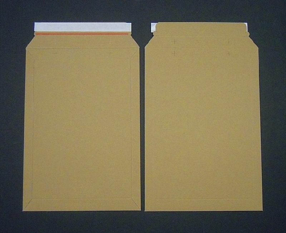 Blanke Briefhüllen Versandtasche Vollpapptaschen B4 500g/qm haftklebend VE=100 Stück.