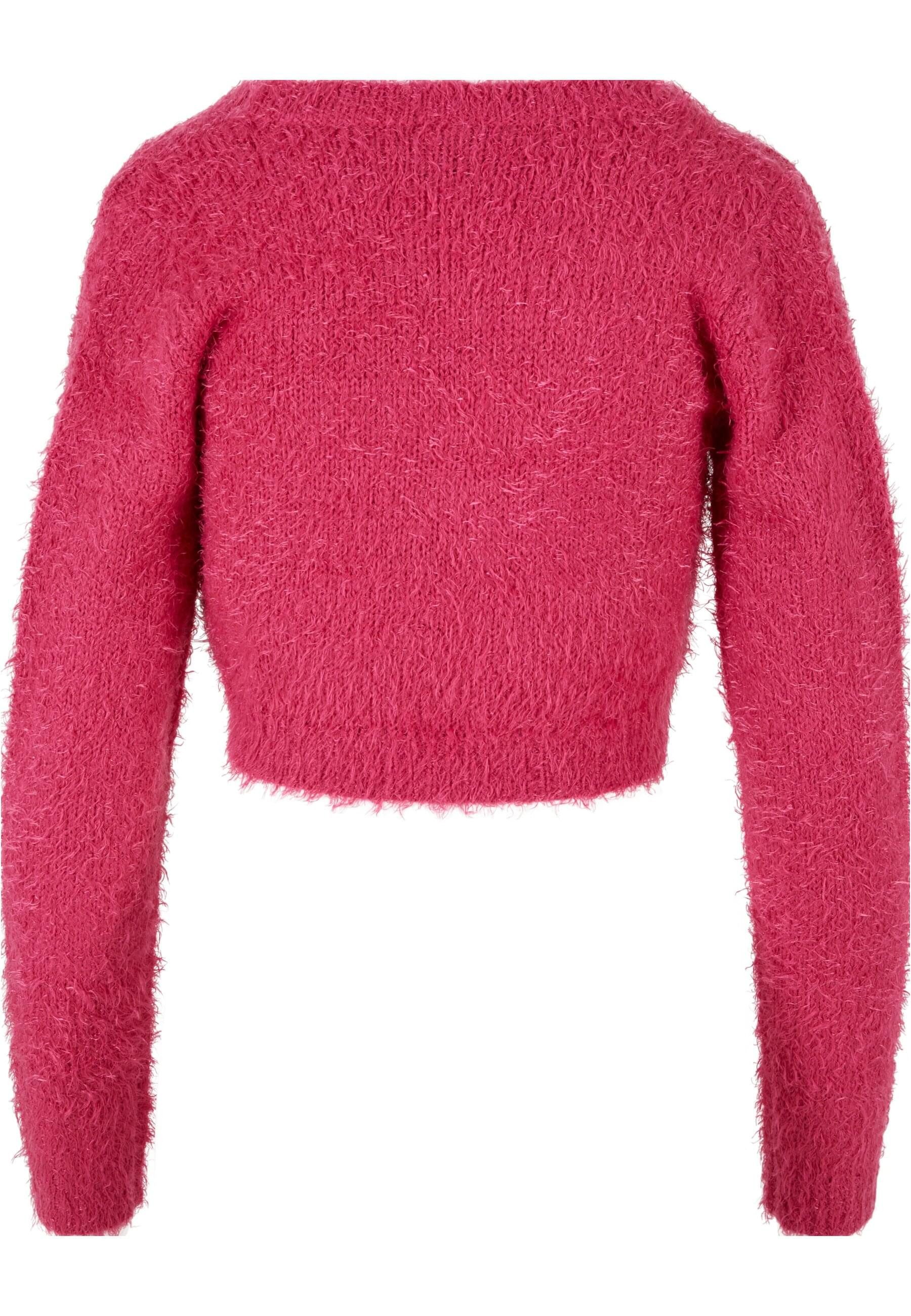 URBAN CLASSICS Strickjacke Urban Classics Damen Ladies Tied Cropped Feather günstig online kaufen