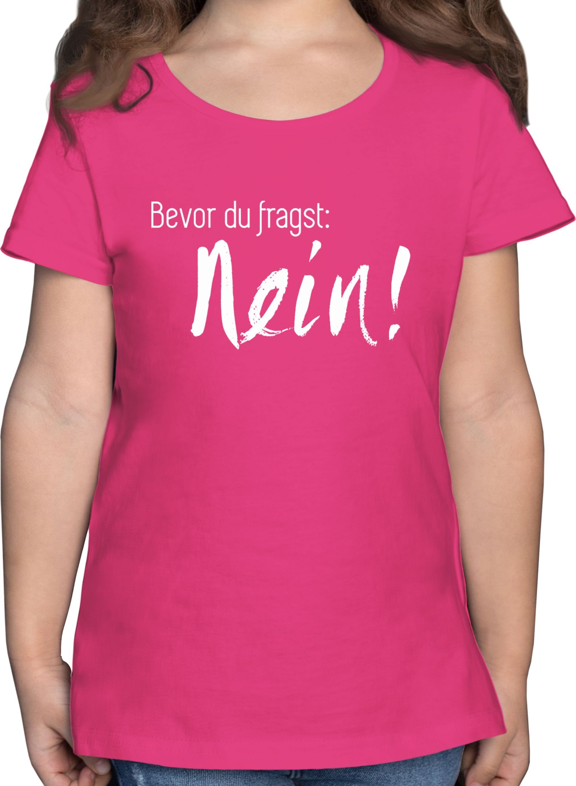 Shirtracer TShirt Bevor du fragst Nein Statement Sprüche Kinder