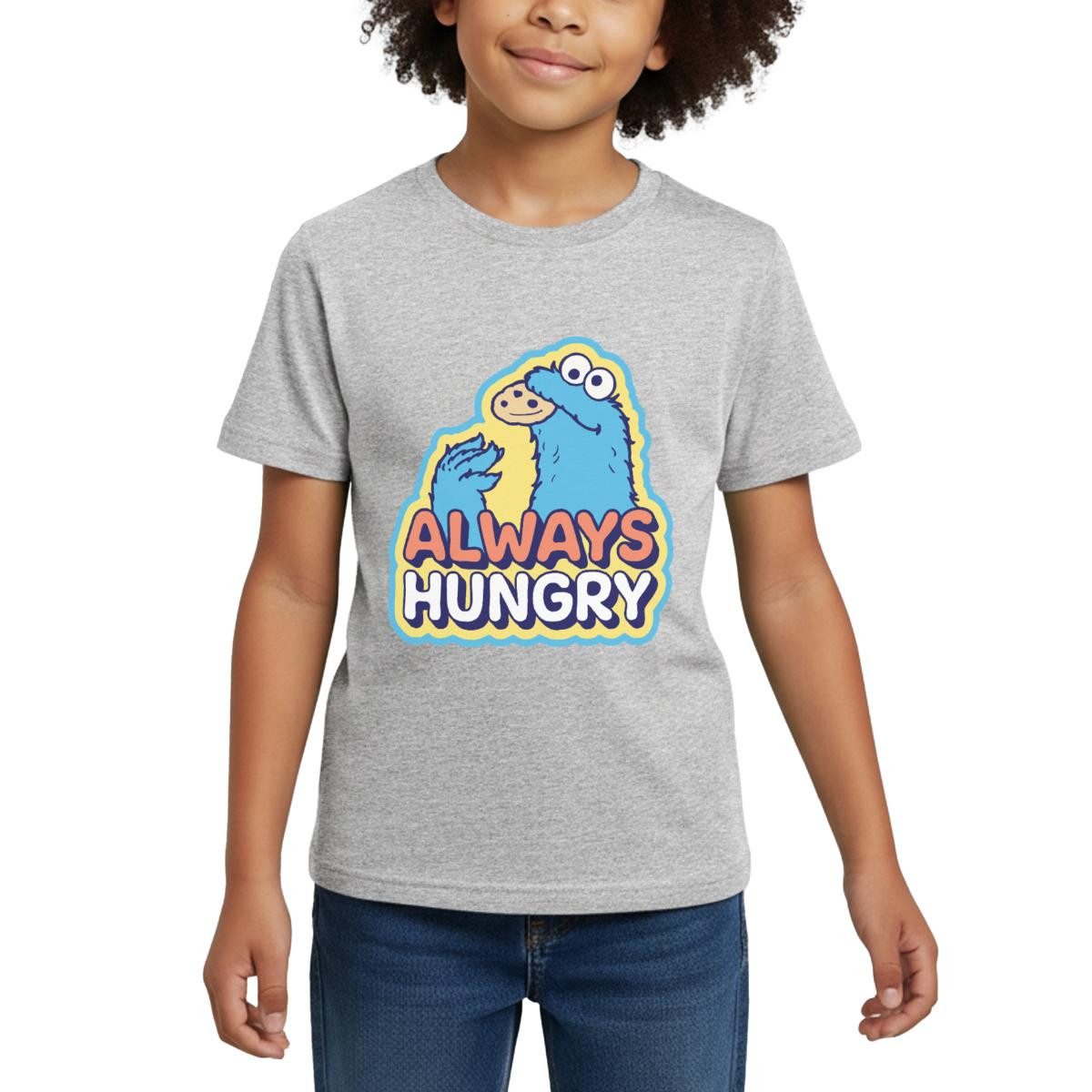 T-Shirt Sesamstraße Krümelmonster Design Always Hungry Kinder T-Shirt
