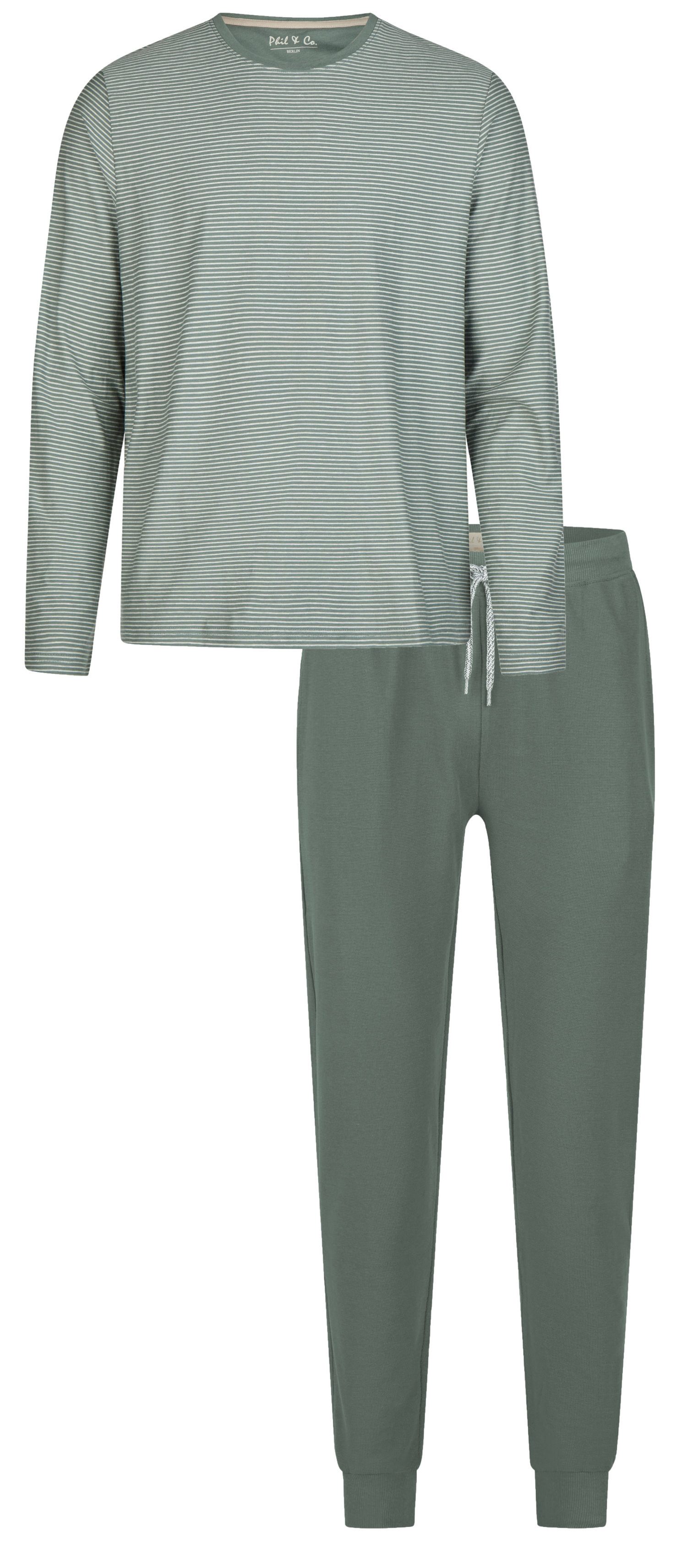 Phil & Co. Schlafanzug Herren Pyjama lang (2 tlg) Baumwolle günstig online kaufen