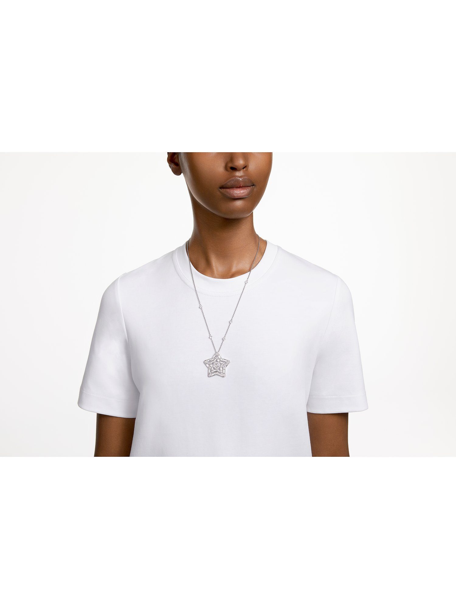 Swarovski Collier Swarovski Damen-Kette Metall Swarovski-Kristall