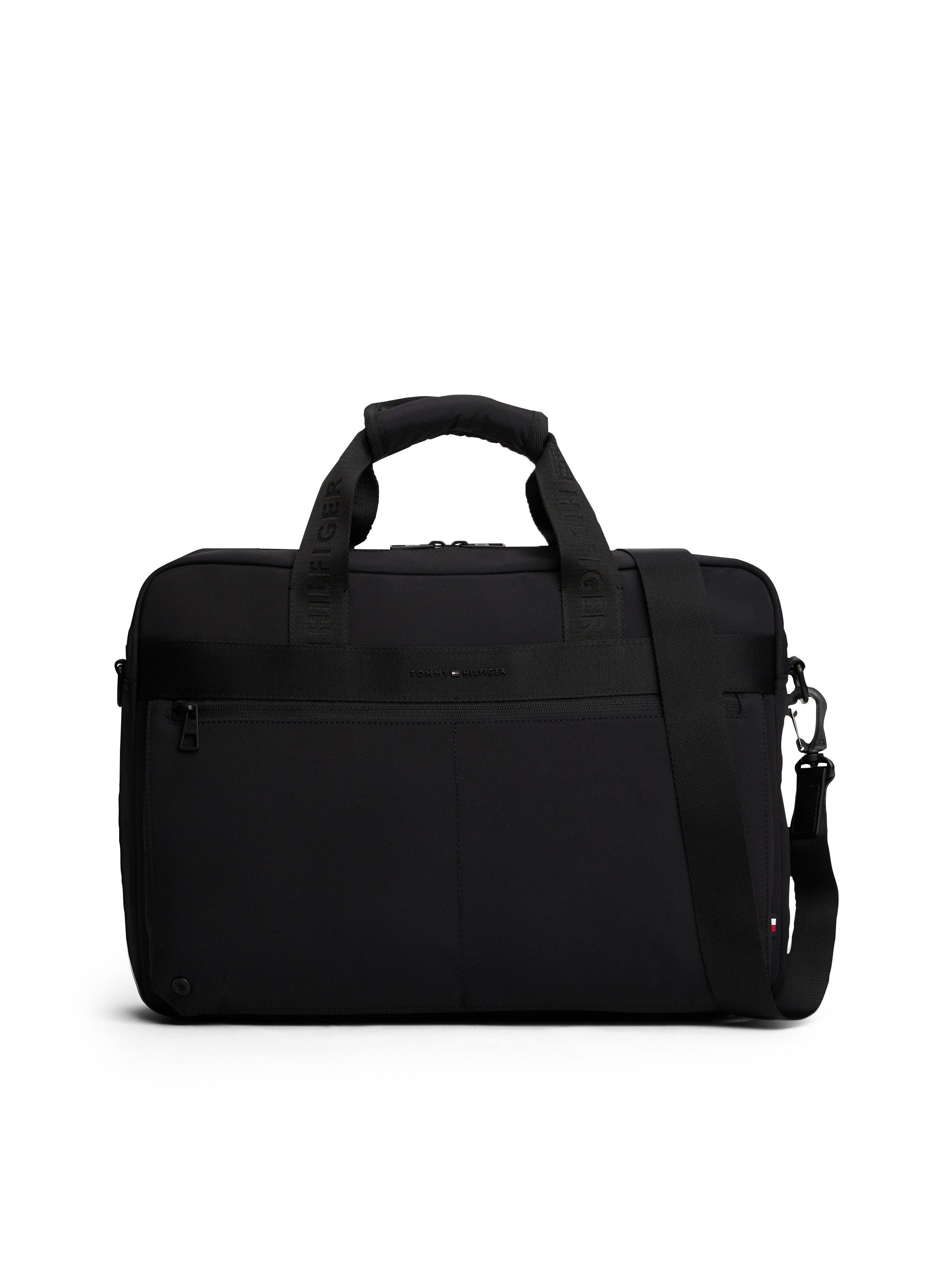Tommy Hilfiger Laptoptasche TH COMMUTER COMPUTER BAG, Unisex-Computertasche, Tragetasche mit RV-Außentasche