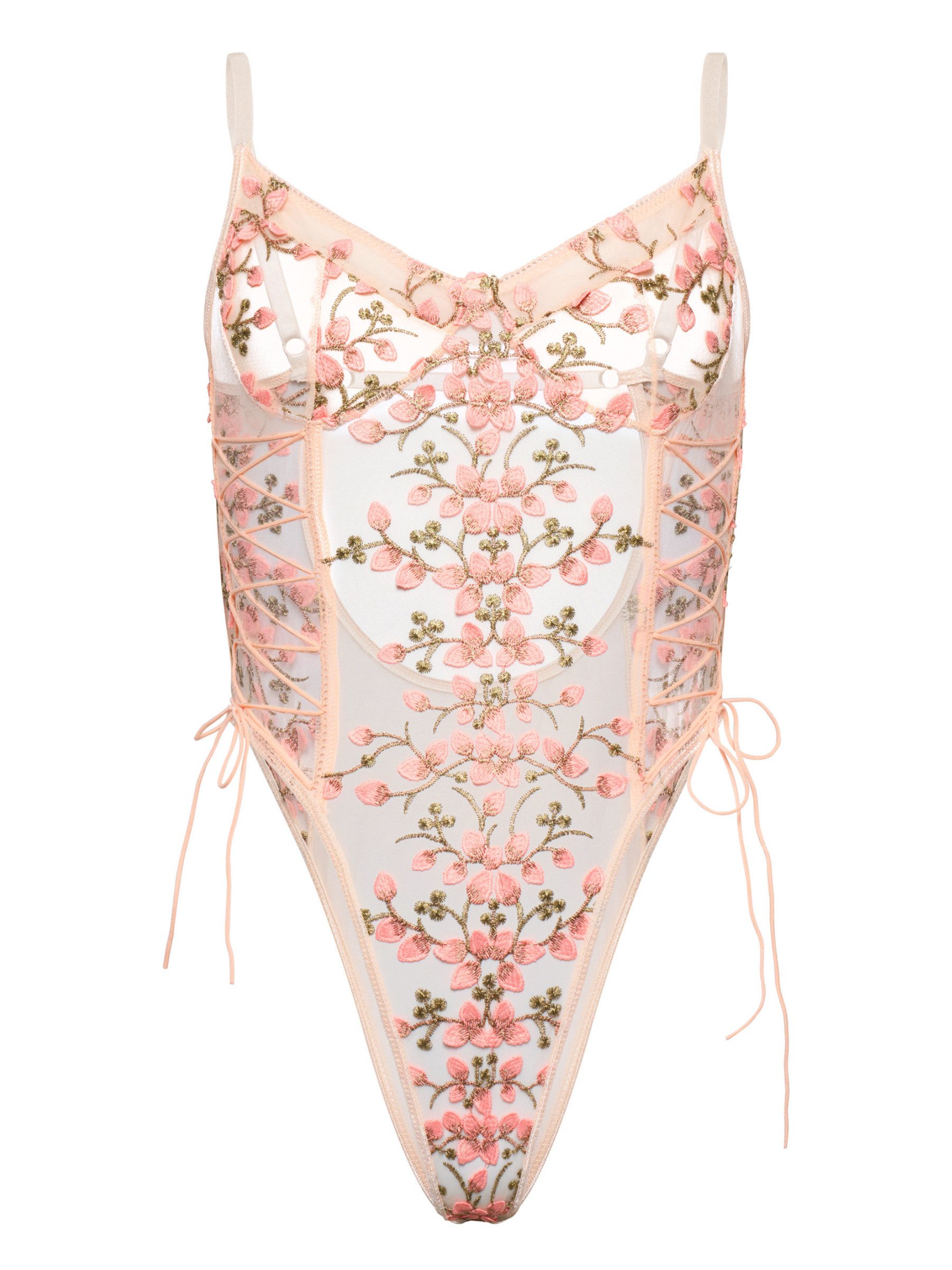 Elegant Love Body Bestickter Bodysuit, sexy Dessous, verführerische Damenunterwäsche rückenfrei Strappy Lingerie, elegante Reizwäsche für besondere Momente