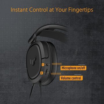 Asus Gaming-Headset (Plattformübergreifende Unterstützung, kabelgebunden, virtueller 7.1-Surround-Sound geeignet für für PC, PS4)