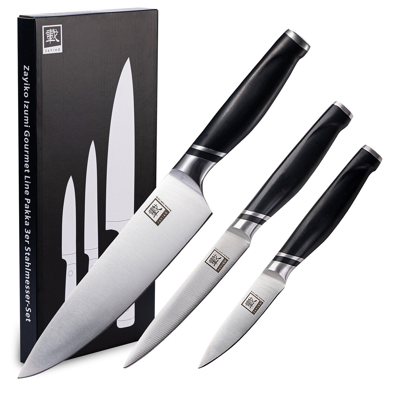 OTTO Messer-Set 3er Messer-Set I 8,5cm bis 20 cm Klingen I Edelstahl mit ABS Griff