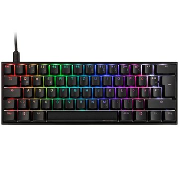 Ducky Mecha Mini Gaming Tastatur MX-Black Gaming-Tastatur (RGB-LED, TKL-Mini-Version, USB Typ-C, Deutsches Layout, schwarz)