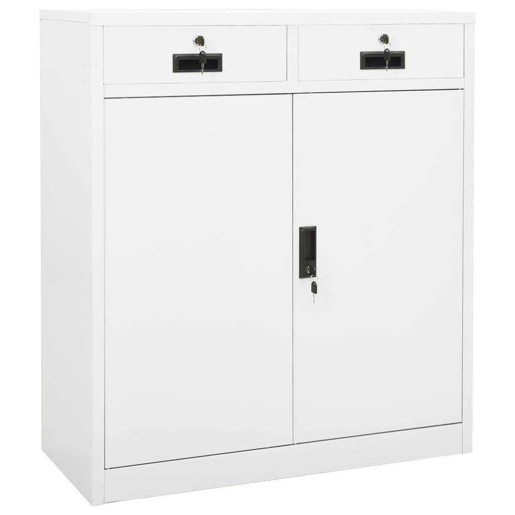 vidaXL Aktenschrank Büroschrank Weiß 90x40x102 cm günstig online kaufen