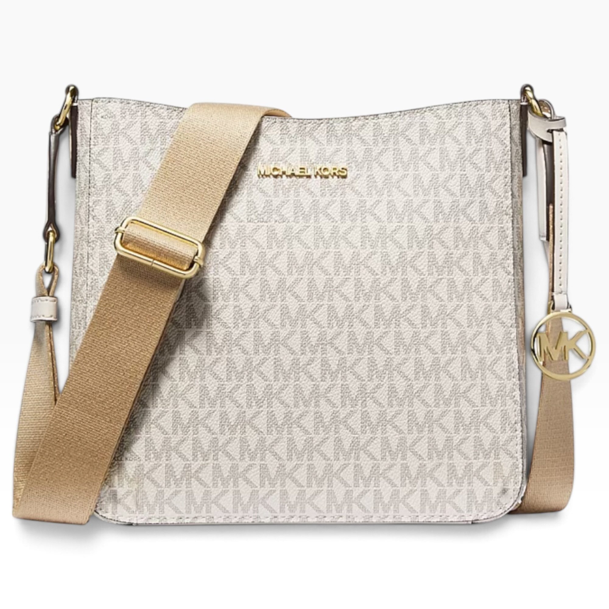 MICHAEL KORS Umhängetasche Michael Kors Umhängetasche Jet Set Travel Canvas Weiß, verstellbarer Schulterriemen