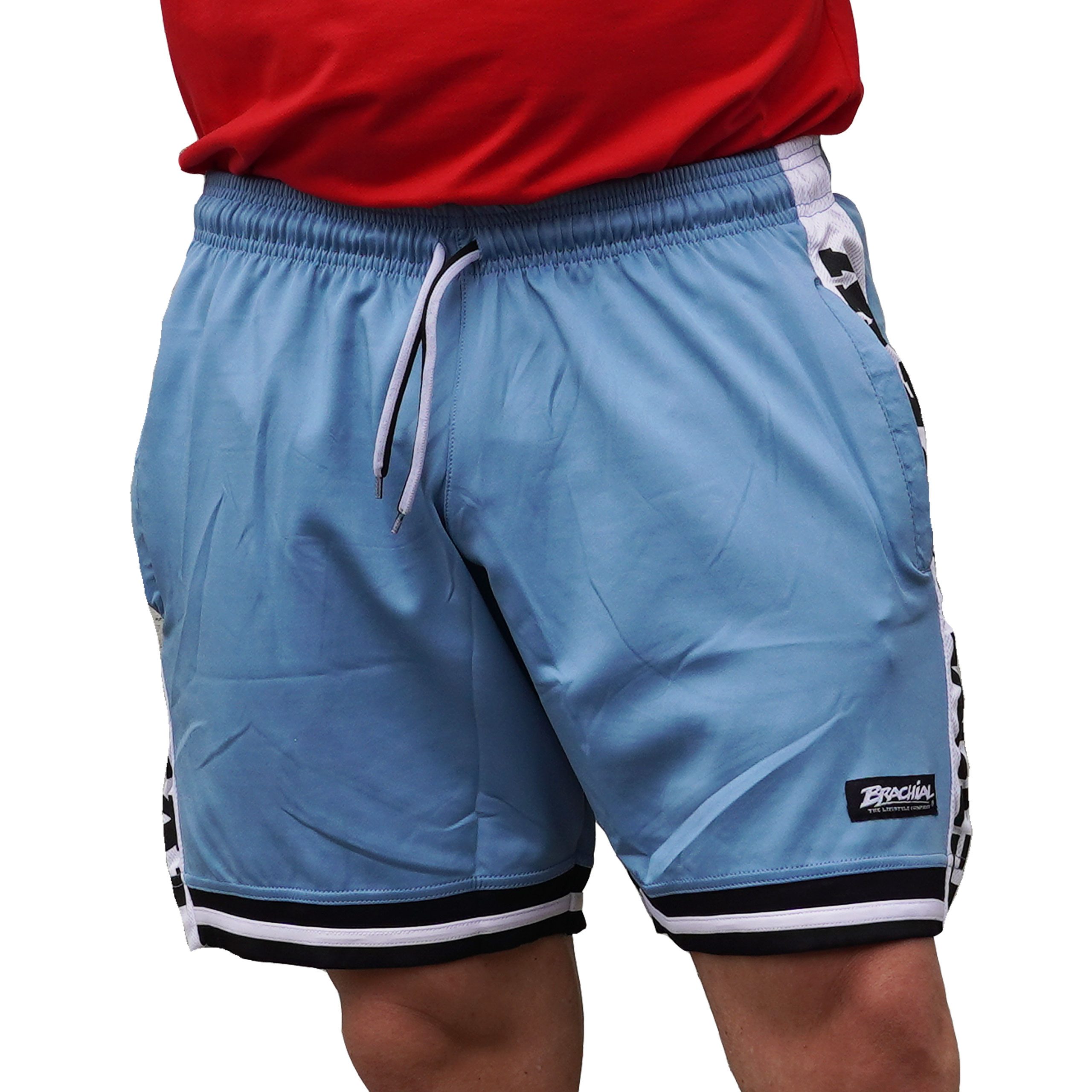 BRACHIAL THE LIFESTYLE COMPANY Trainingsshorts Brachial Short "Colors" adriablau/weiß