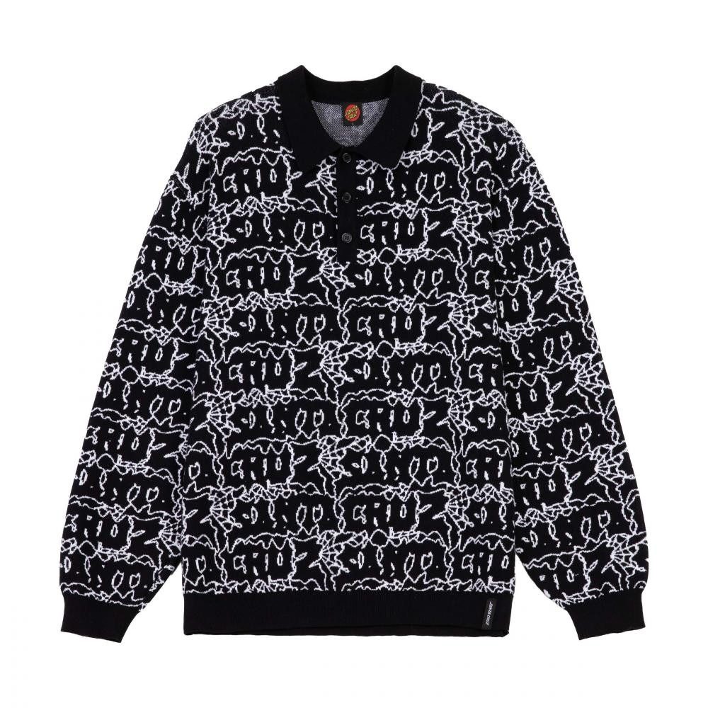 Santa Cruz Polokragenpullover Pullover Santa Cruz Donnie Knit Polo (1-tlg) Mit Jacquard-Muster