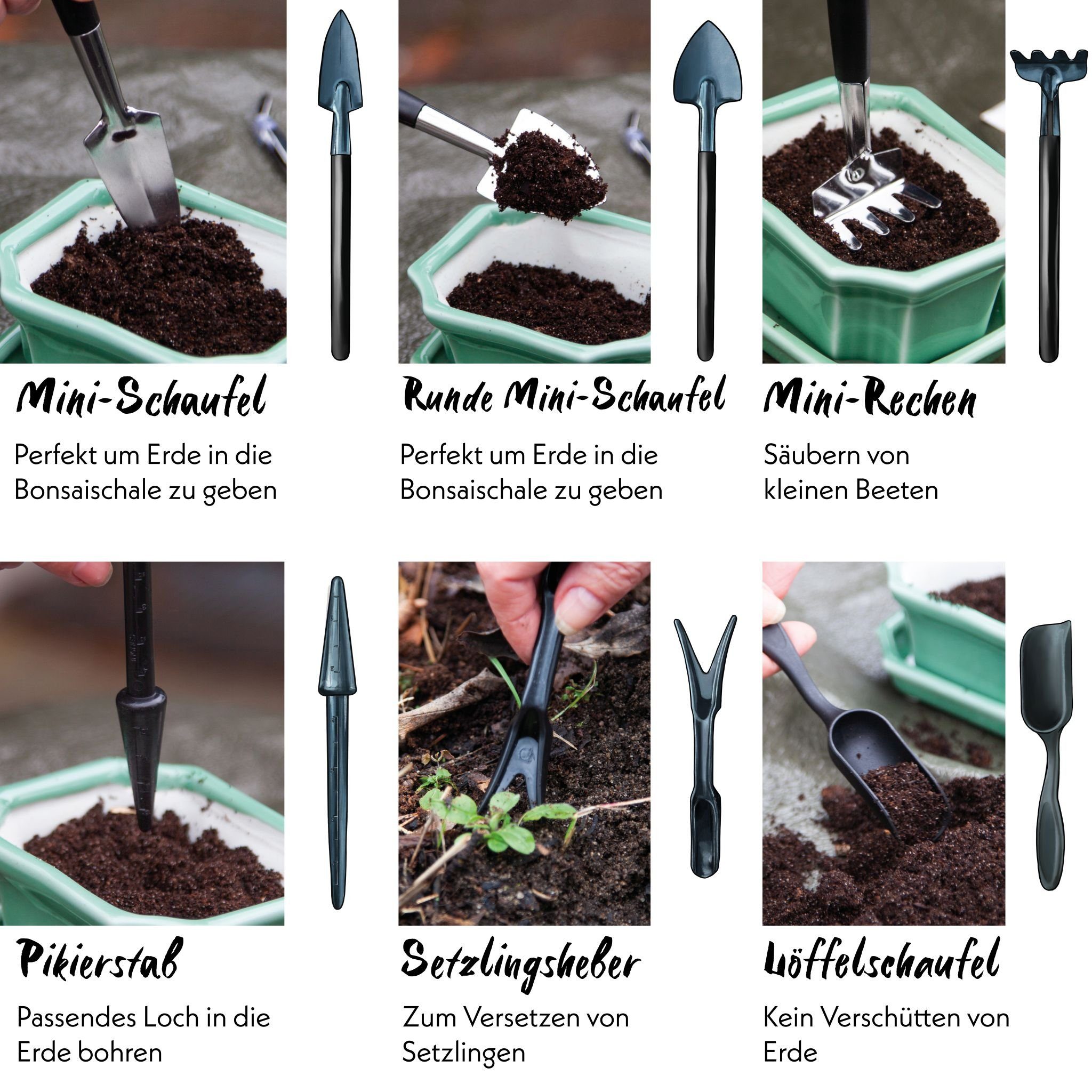 Bonsai-Werkzeug-Set 13-teilig Von HappySeed – Mit Aufbewahrungsbeutel, Edelstahl & Rutschfest