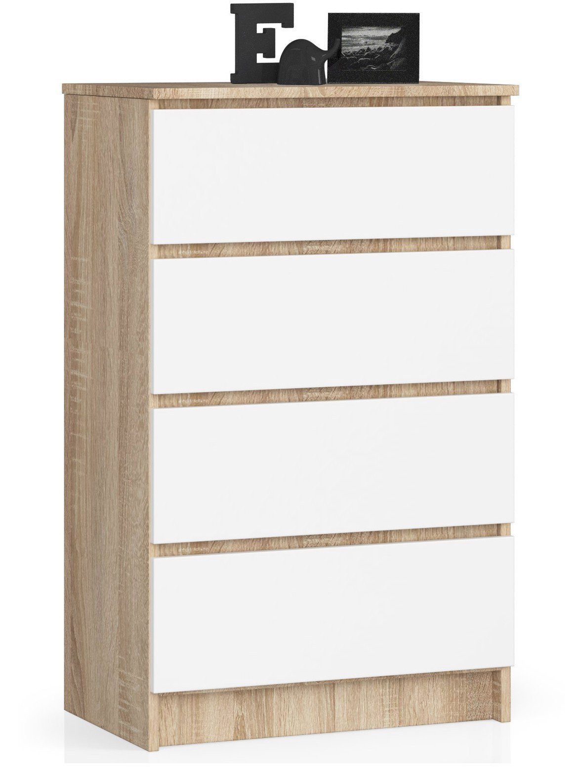 Raumhirsch Furniture Kommode mit 4 Schubladen 60 cm breit Holz Schrank, (viele Farbvarianten - Maße : 99 x 60 x 40 cm) - Hochwertig & stabil