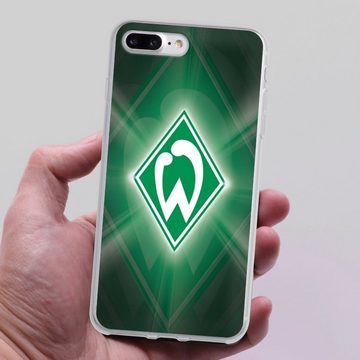 DeinDesign Handyhülle SV Werder Bremen Offizielles Lizenzprodukt Wappen Werder Bremen Laser, Apple iPhone 7 Plus Silikon Hülle Bumper Case Handy Schutzhülle