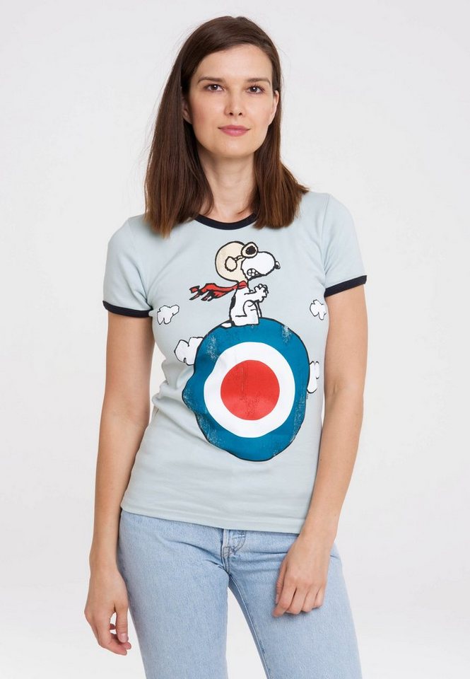 LOGOSHIRT T-Shirt Peanuts - Snoopy mit lizenziertem Print, Formstabil dank  Einlaufvorbehandlung