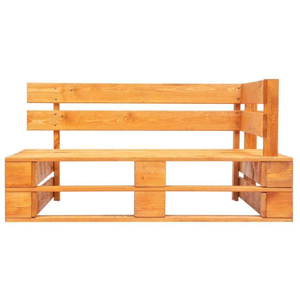 furnicato Gartenbank Outdoor-Eckbank Paletten Holz Honigbraun günstig online kaufen