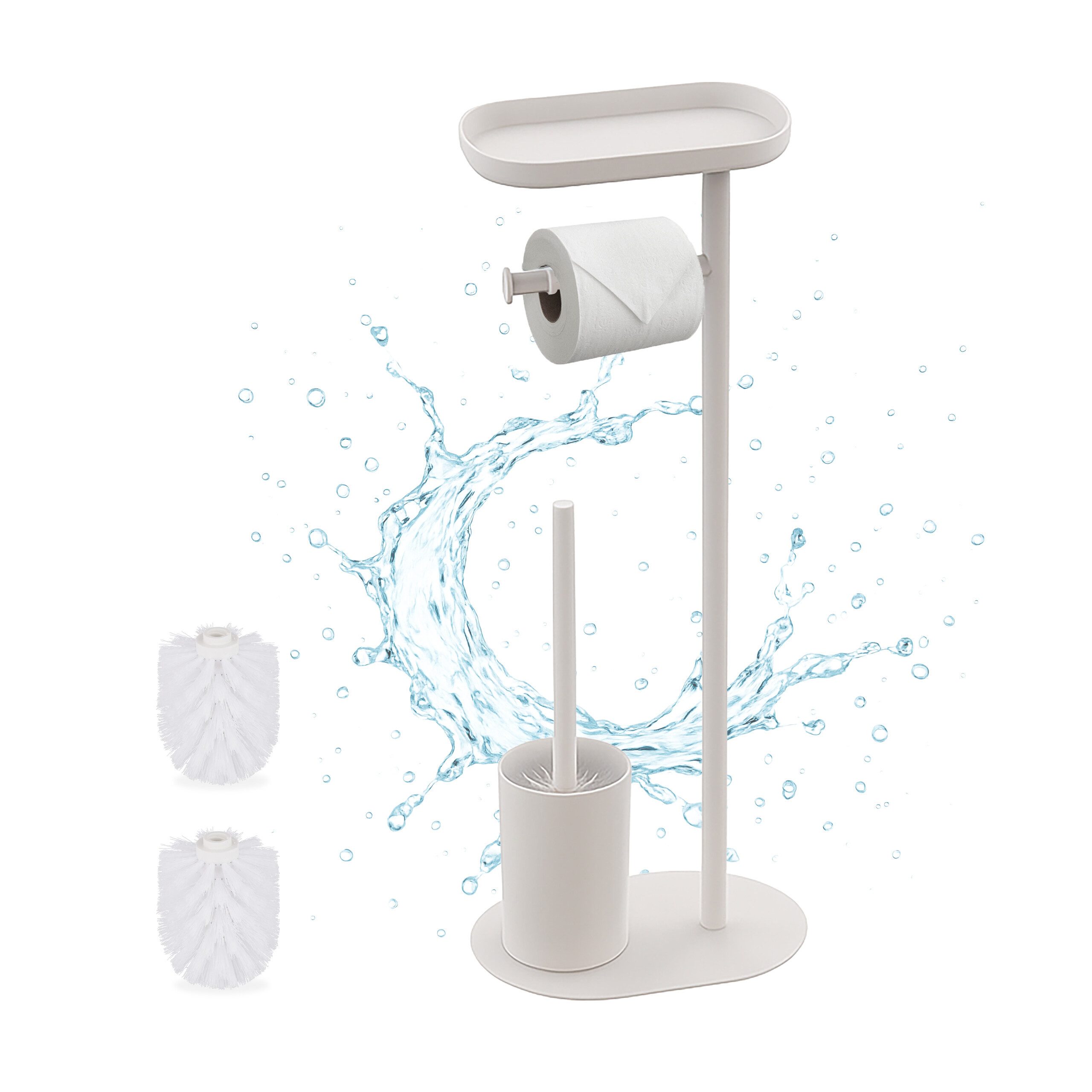 relaxdays WC-Garnitur mit Ablage, (3-tlg), weiß günstig online kaufen