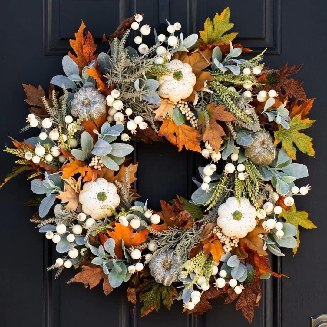 Kunstkranz Türkranz für Herbstdeko,Herbstkranz Kürbis Dekorative günstig online kaufen
