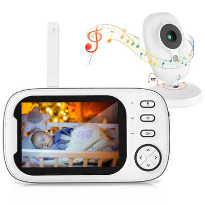 DOPWii Babyphone Babyphone mit Kamera 3.5"LCD Bildschirm 360° Blickwinkel