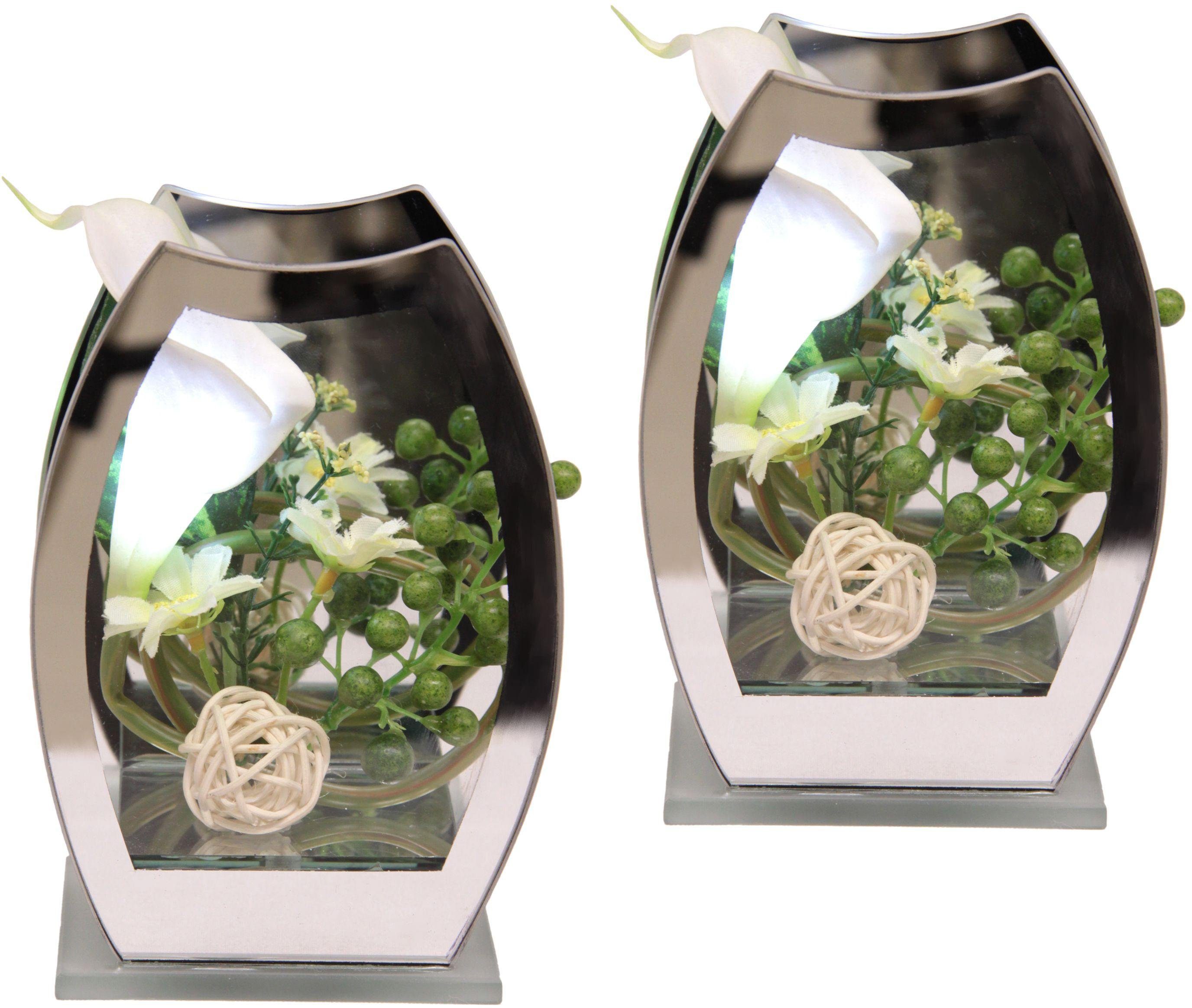 Kunstpflanze »LED-Calla«, Höhe 15 cm, LED-Calla im Glas, 2er Set online  kaufen | OTTO