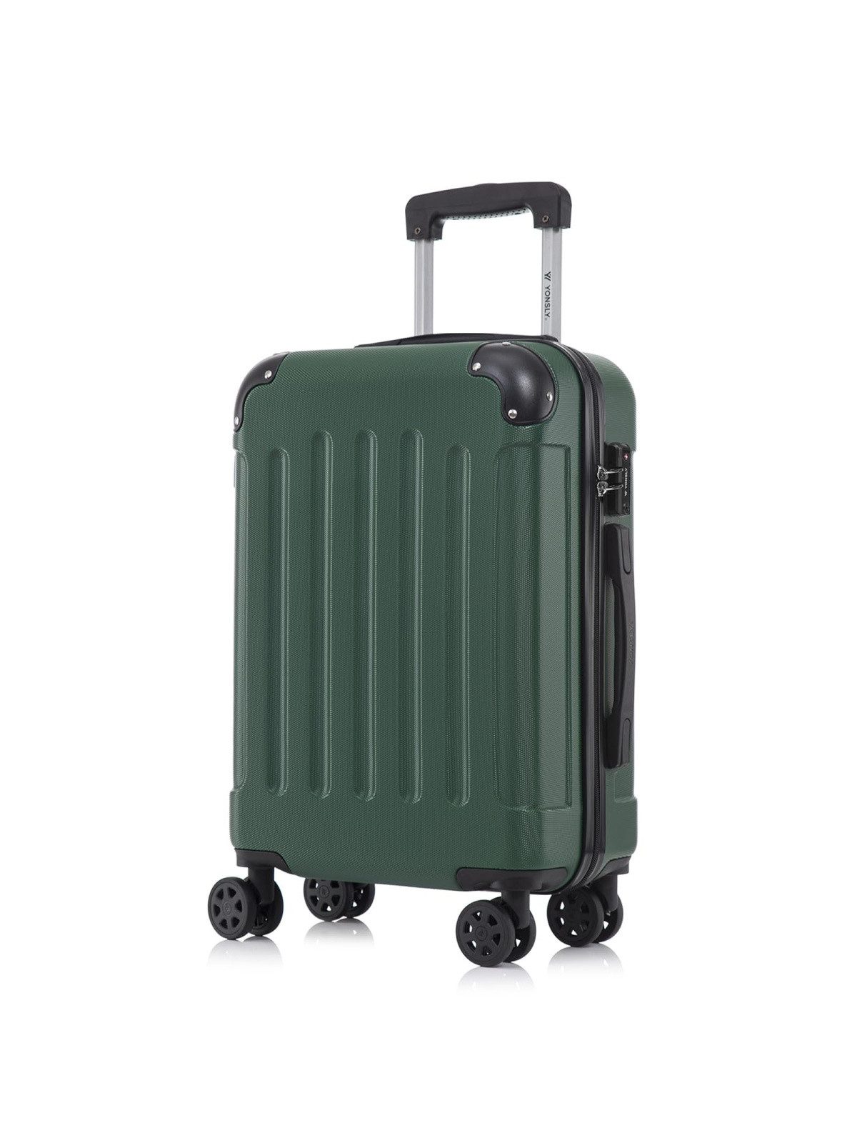 YONSLY Hartschalen-Trolley Premium Hartschalen-Reisekoffer Trolley Kabinenkoffer, 4 Rollen, TSA-Schloss, YKK-Reißverschluss, austauschbare Rollen & Griffe