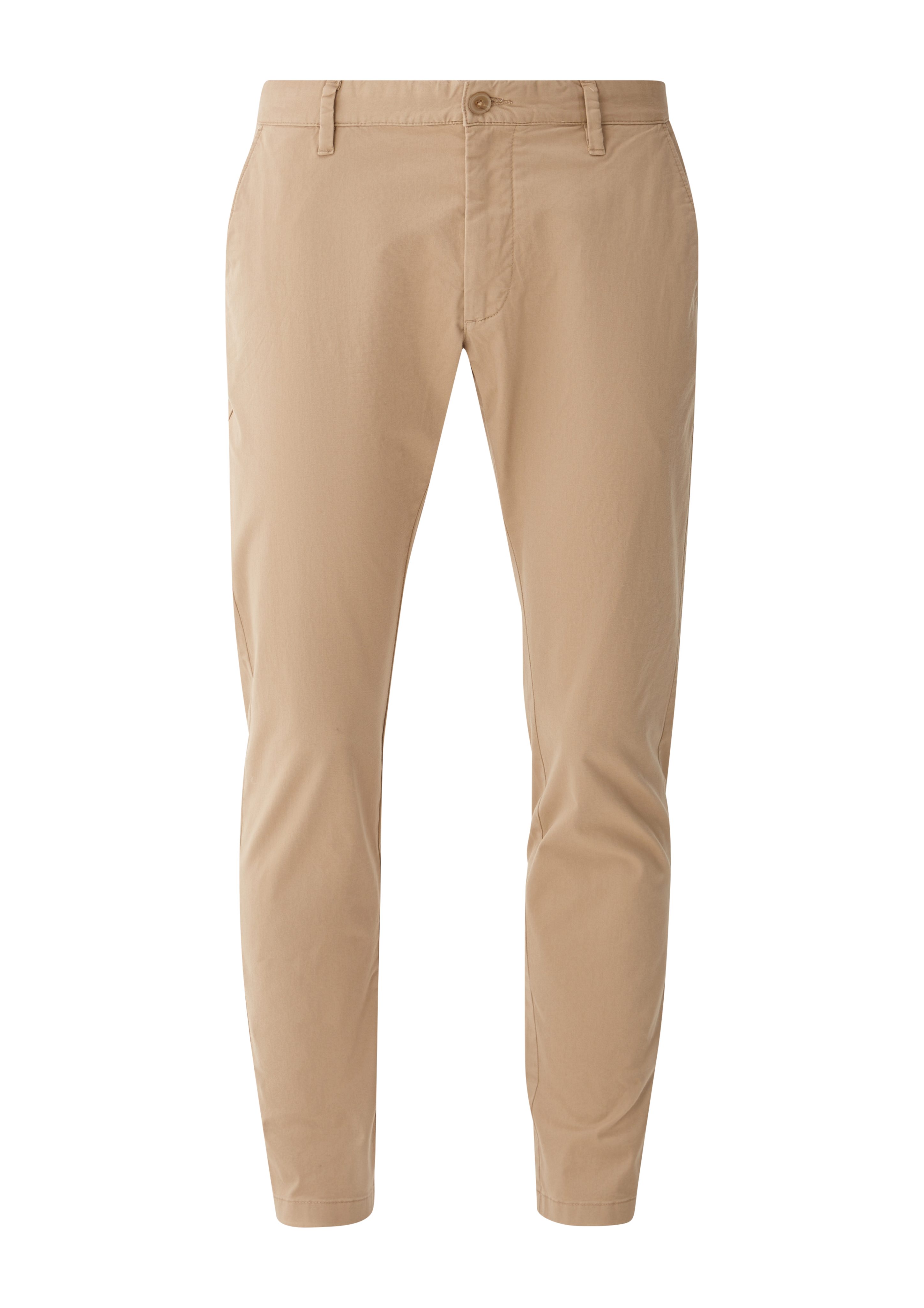 s.Oliver Stoffhose Slim aus Fit: Baumwolltwill sandstein Chino