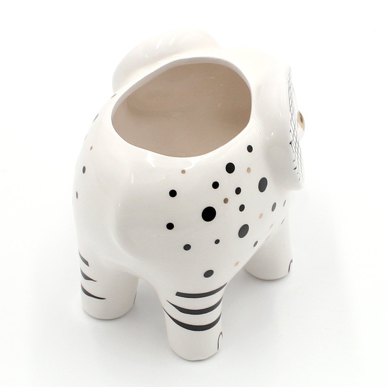 versch. Keramik (1 weiß St) Pflanztopf Größen aus Übertopf Stück, Übertopf Dekohelden24 1 Elefant