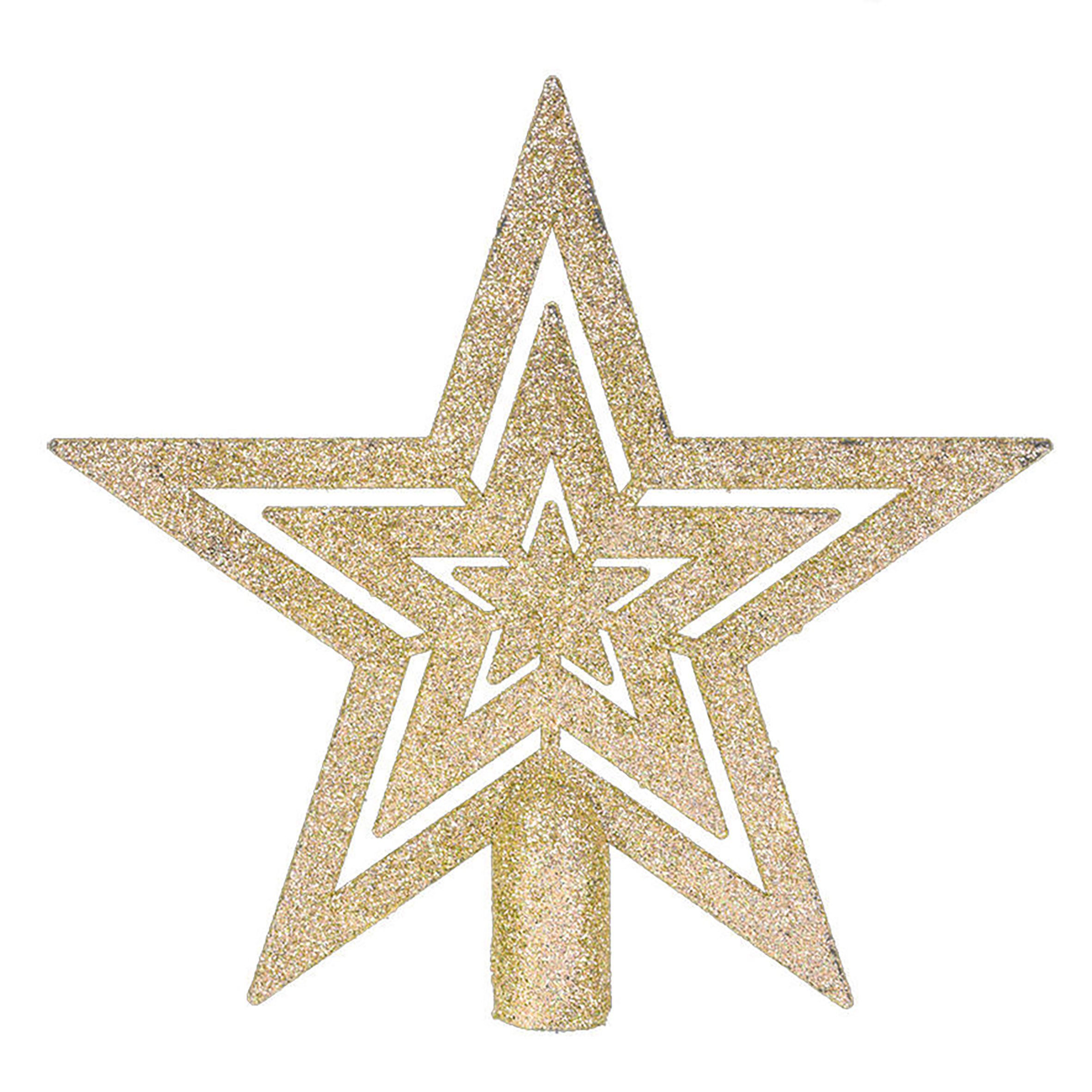 Spetebo Christbaumspitze Weihnachtsbaum Spitze mit Glitzer - geschlossen (1-tlg), geschlossenes Design