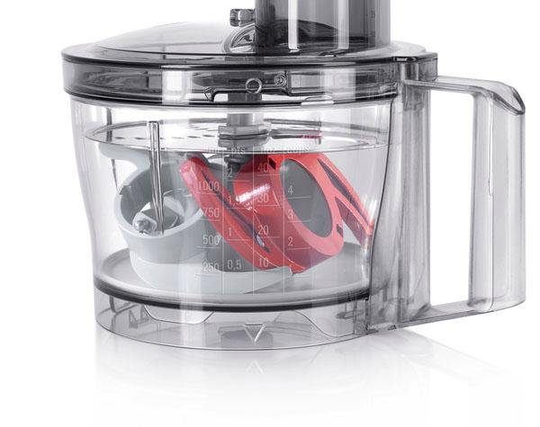 BOSCH Küchenmaschine MultiTalent 3 MCM3100W, 800 W, 2,3 l Schüssel, Schneid-Raspel-Wendescheibe, Schlagscheibe (Sahne), Deckel, weiß – Bild 4 von 5
