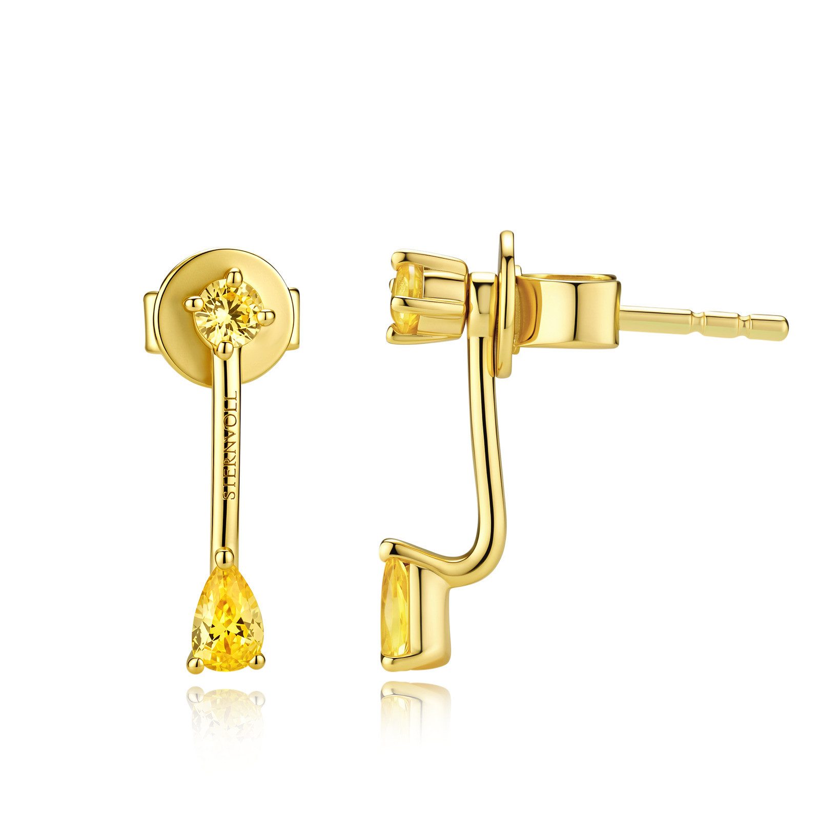 Ohrring-Set Fancy Yellow Diamant Ohrstecker 18K Gold IGI-zertifiziert