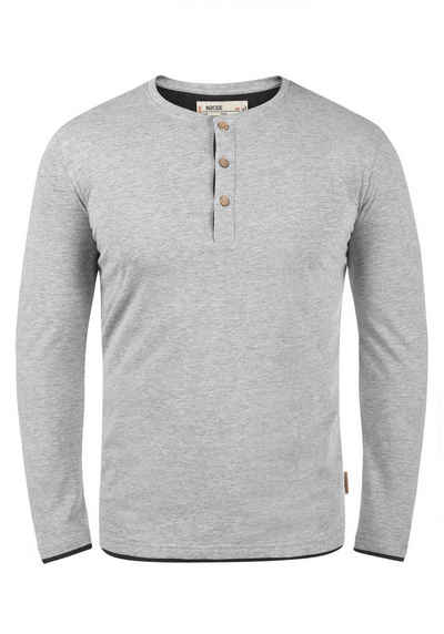 Indicode Rundhalsshirt IDGifford Longsleeve mit Knopfleiste