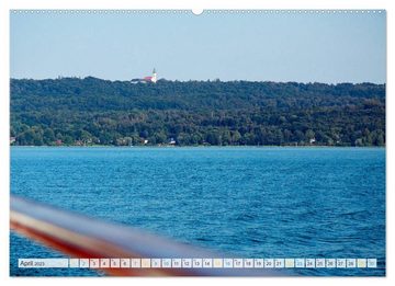 CALVENDO Wandkalender Vom Schiff aus gesehen - Mit dem Dampfer auf dem Ammersee (Premium, hochwertiger DIN A2 Wandkalender 2023, Kunstdruck in Hochglanz)