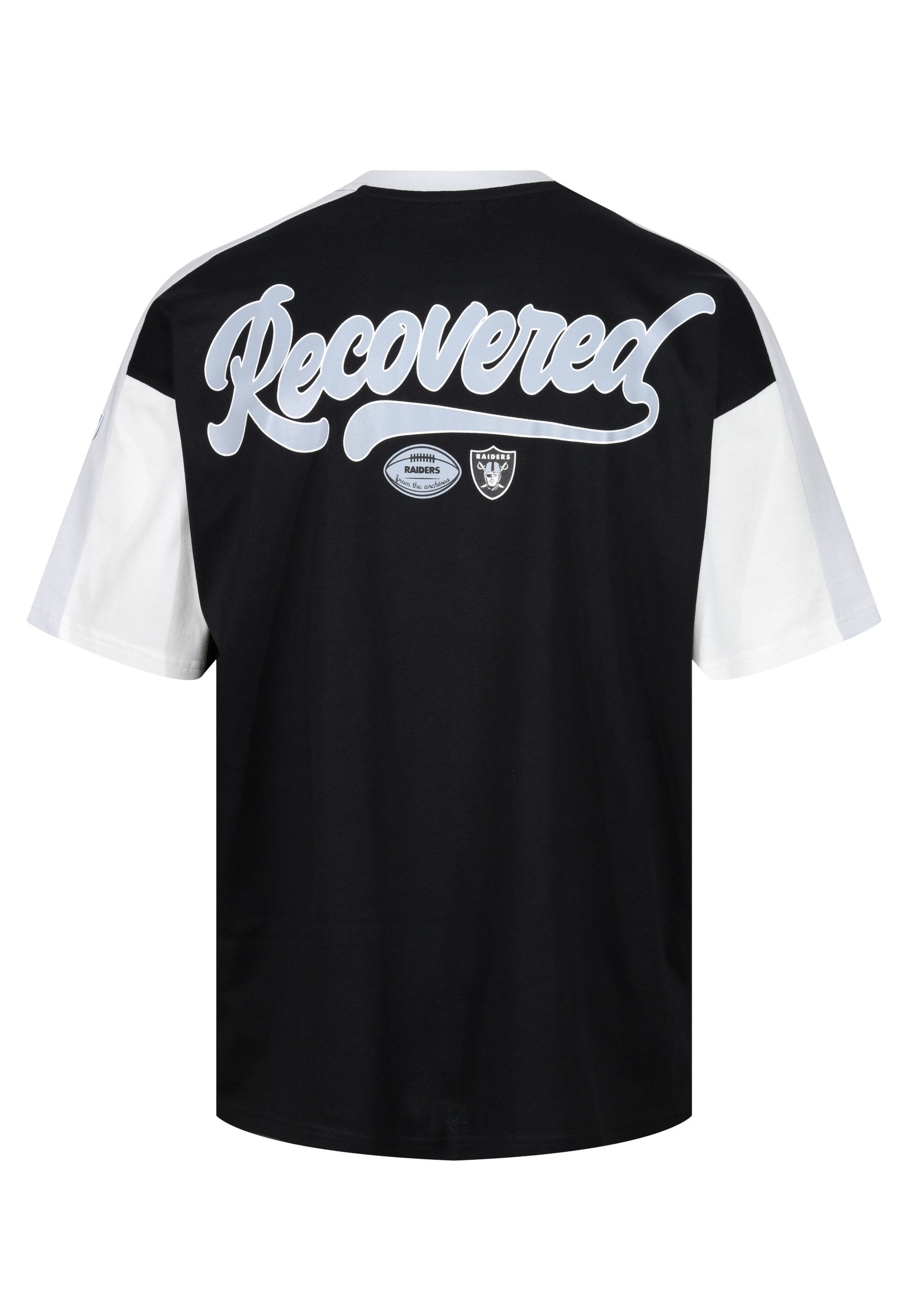 Recovered T-Shirt NFL Raiders Las Vegas Cut and Sew Oversized (1-tlg) für alle Las Vegas Raiders-Fans
