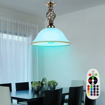etc-shop LED Pendelleuchte, Leuchtmittel inklusive, Pendellampe Hängelampe Esstischleuchte dimmbar Fernbedienung RGB LED
