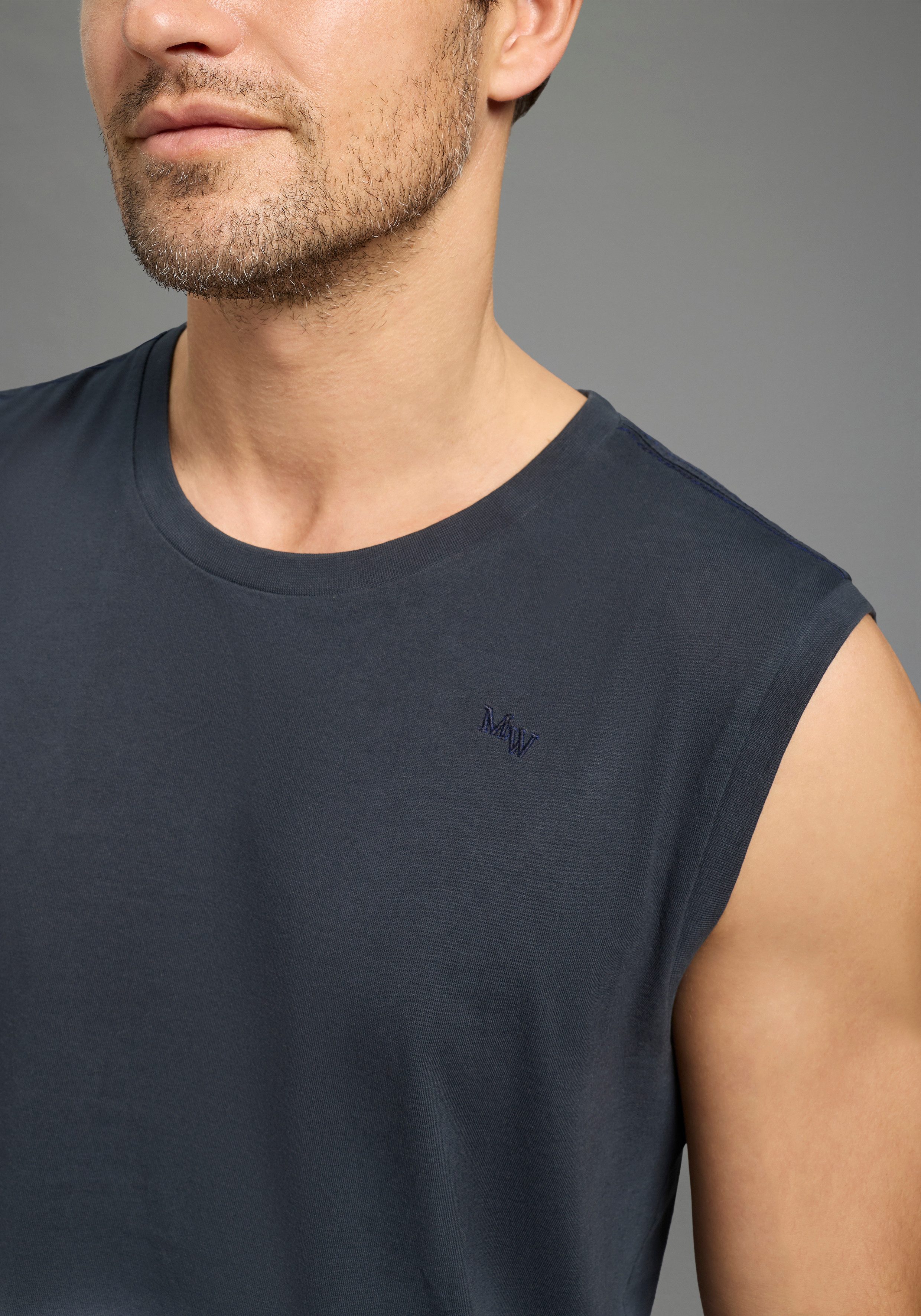 Man's World Muscleshirt Neue Kollektion! casual Stil, normale Passform, mit Rundhalsausschnitt