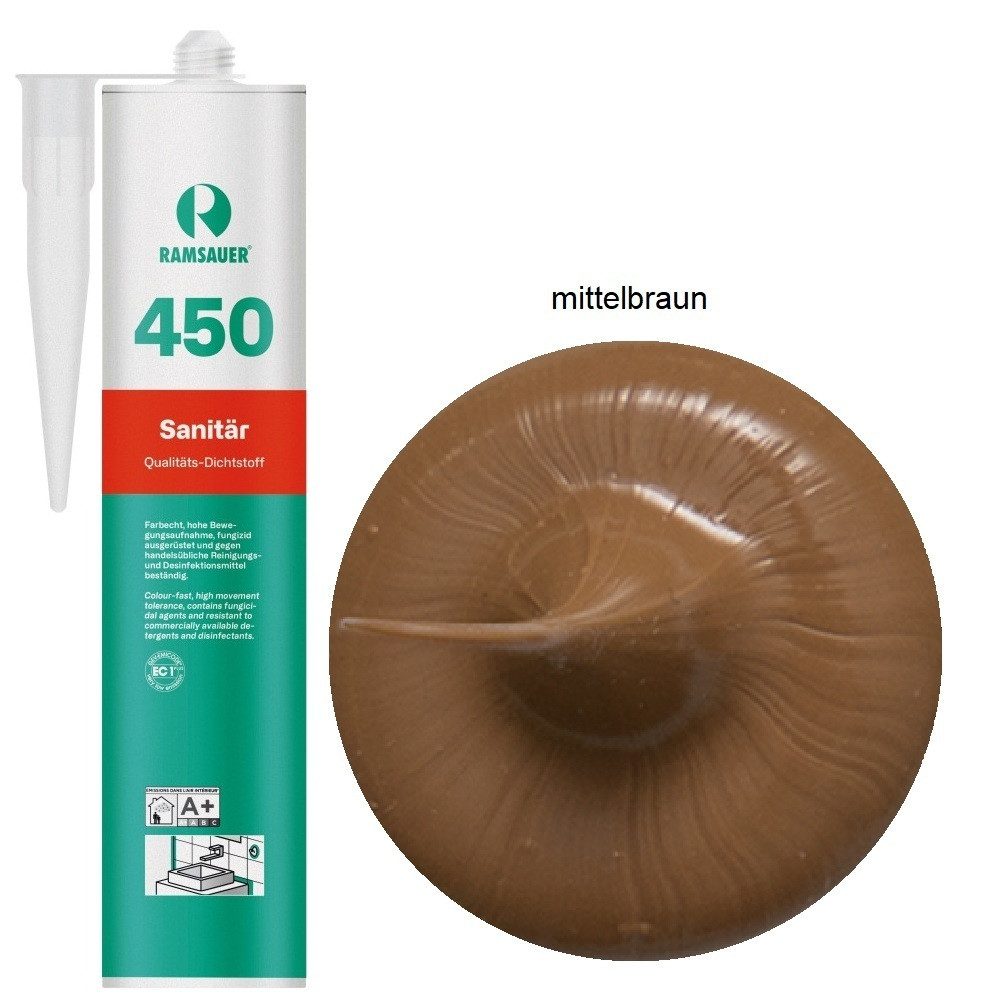 Ramsauer Dichtstoff Ramsauer 450 Sanitär Silikon Dichtstoff 310ml Kartusche günstig online kaufen
