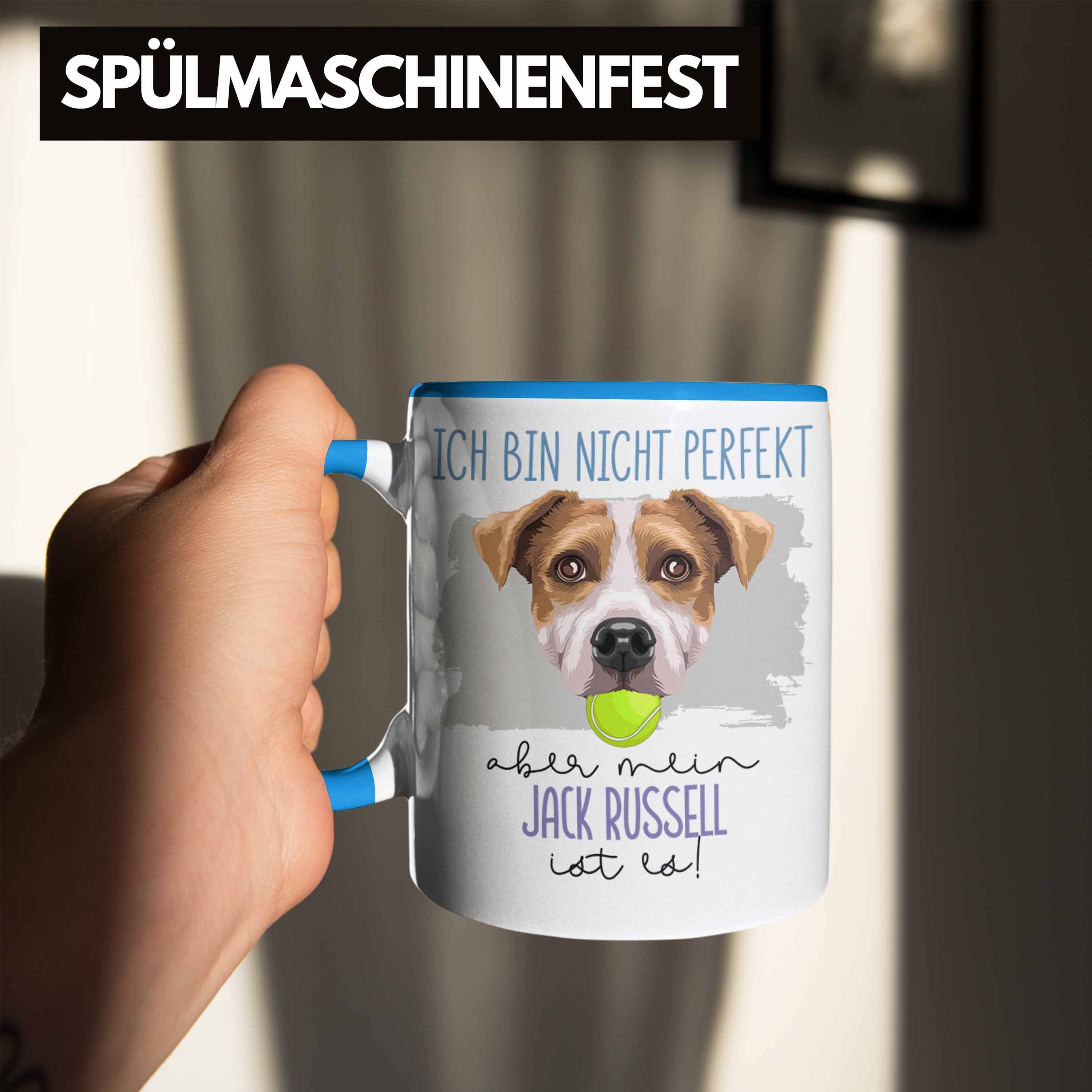 Tasse Geschenk Russell Spruch Trendation Geschenkidee Jack Besitzer Blau Besi Tasse Lustiger