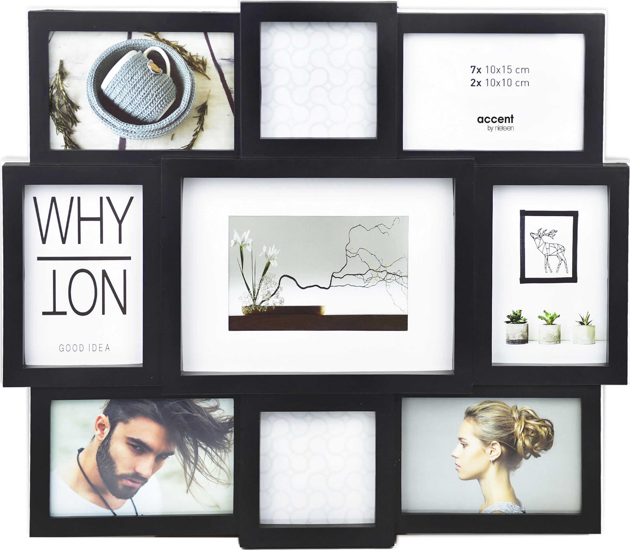 accent by nielsen Collagerahmen Collage 9 Ausschnitte - 7x 10x15 cm & 2x 10x10 cm, (1 St)