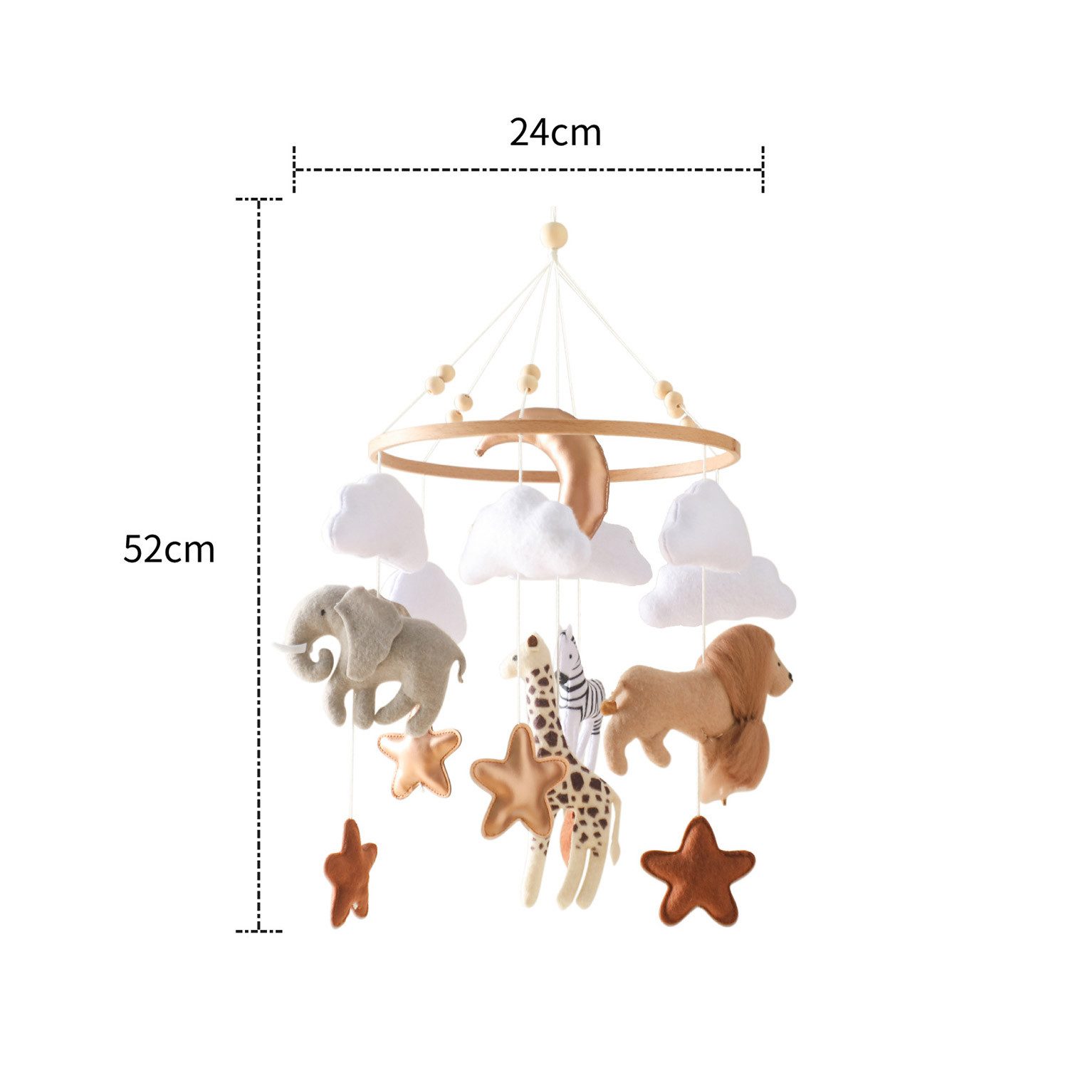 Refttenw Mobile Baby Hängende Hölz Windspiel für Babybett Jungen und Mädche günstig online kaufen