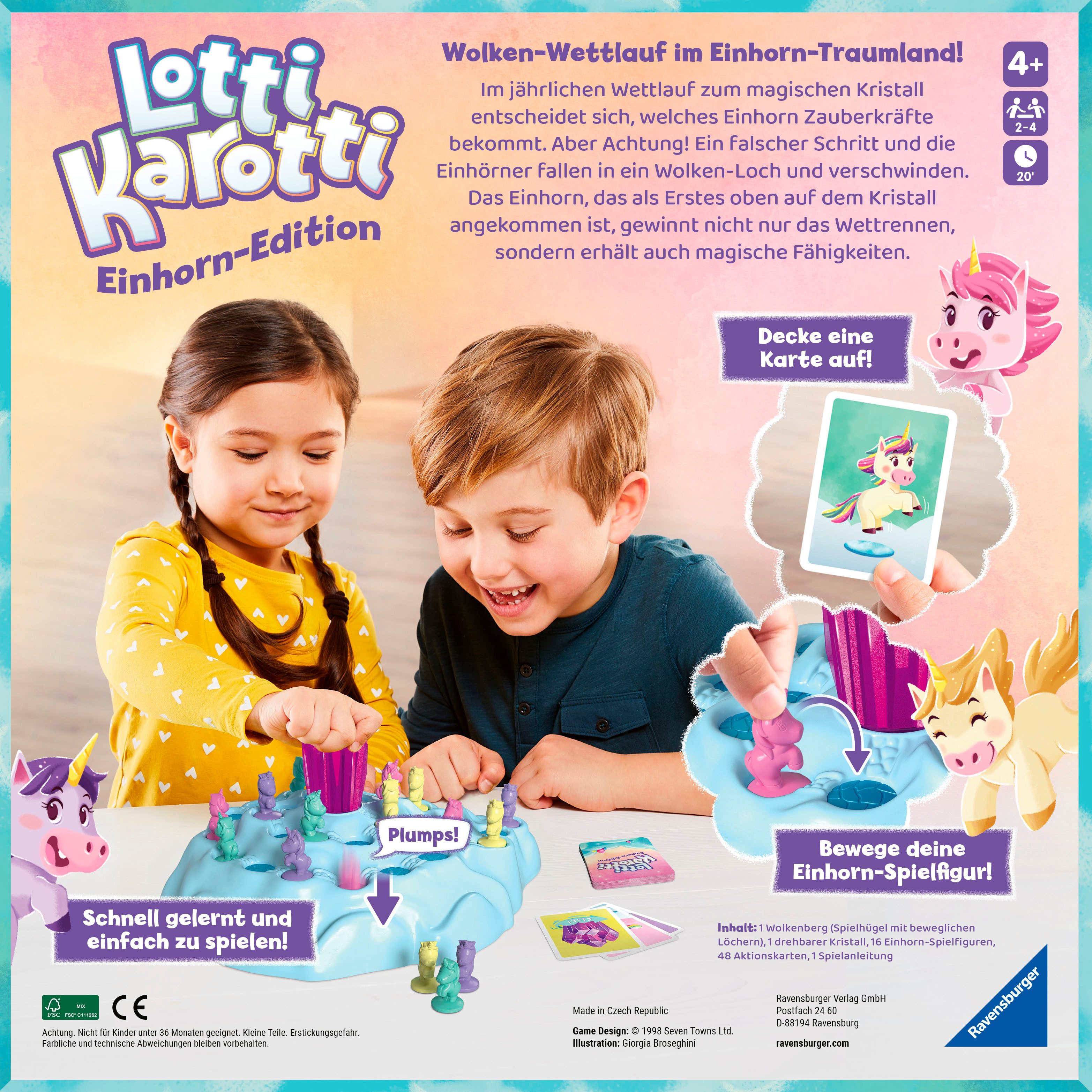 Ravensburger Spiel Lotti Karotti - Einhorn Edition, Kinderspiel, Made in Europe