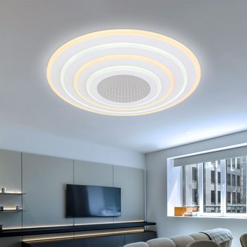 Globo LED Deckenleuchte, Leuchtmittel inklusive, Kaltweiß, Warmweiß, Neutralweiß, Tageslichtweiß, Smart Home Deckenleuchte LED CCT Wohnzimmer Smart Deckenlampe App-