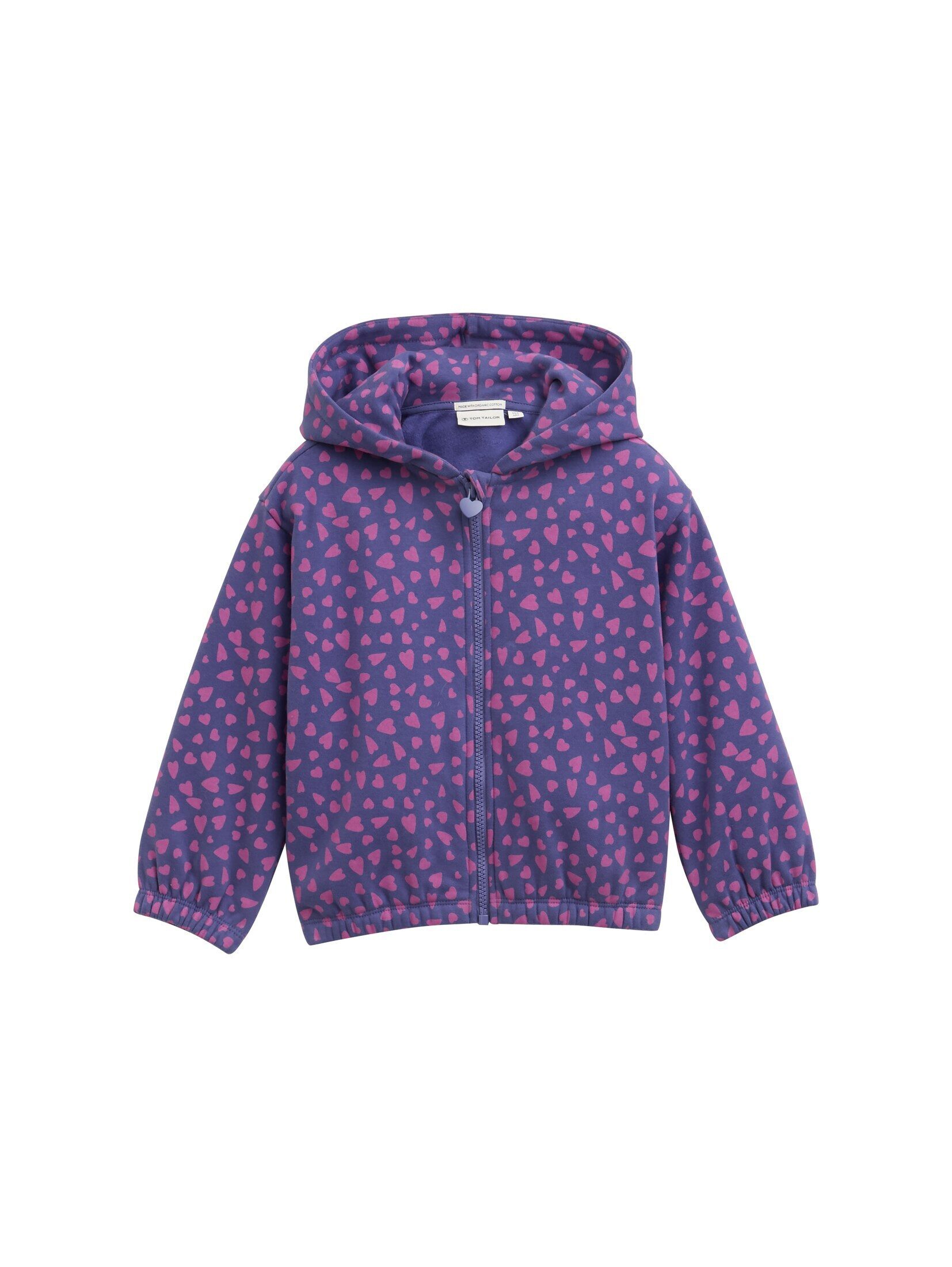 TOM TAILOR Sweatjacke Strick & Sweatshirts Cropped Hoodie Sweatjacke mit Allover-Print