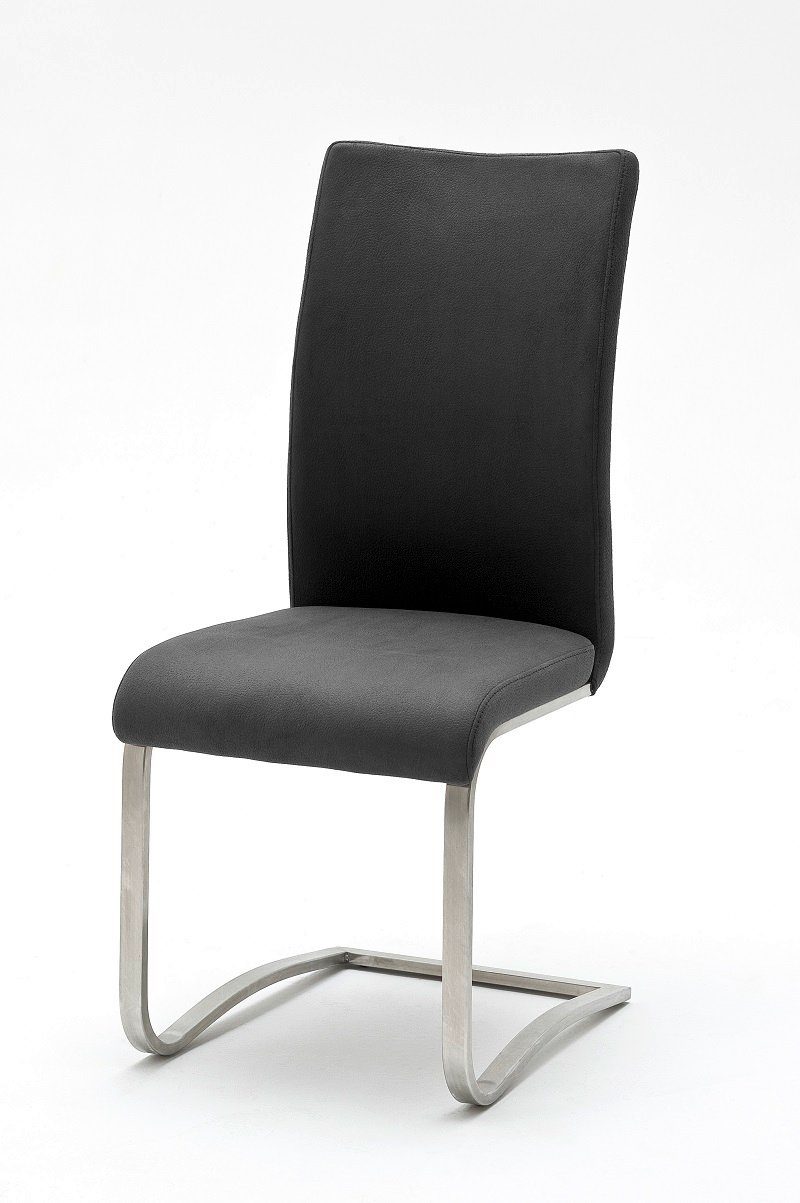 Esszimmerstuhl 2er Set Freischwinger Stuhl Arco, schwarz