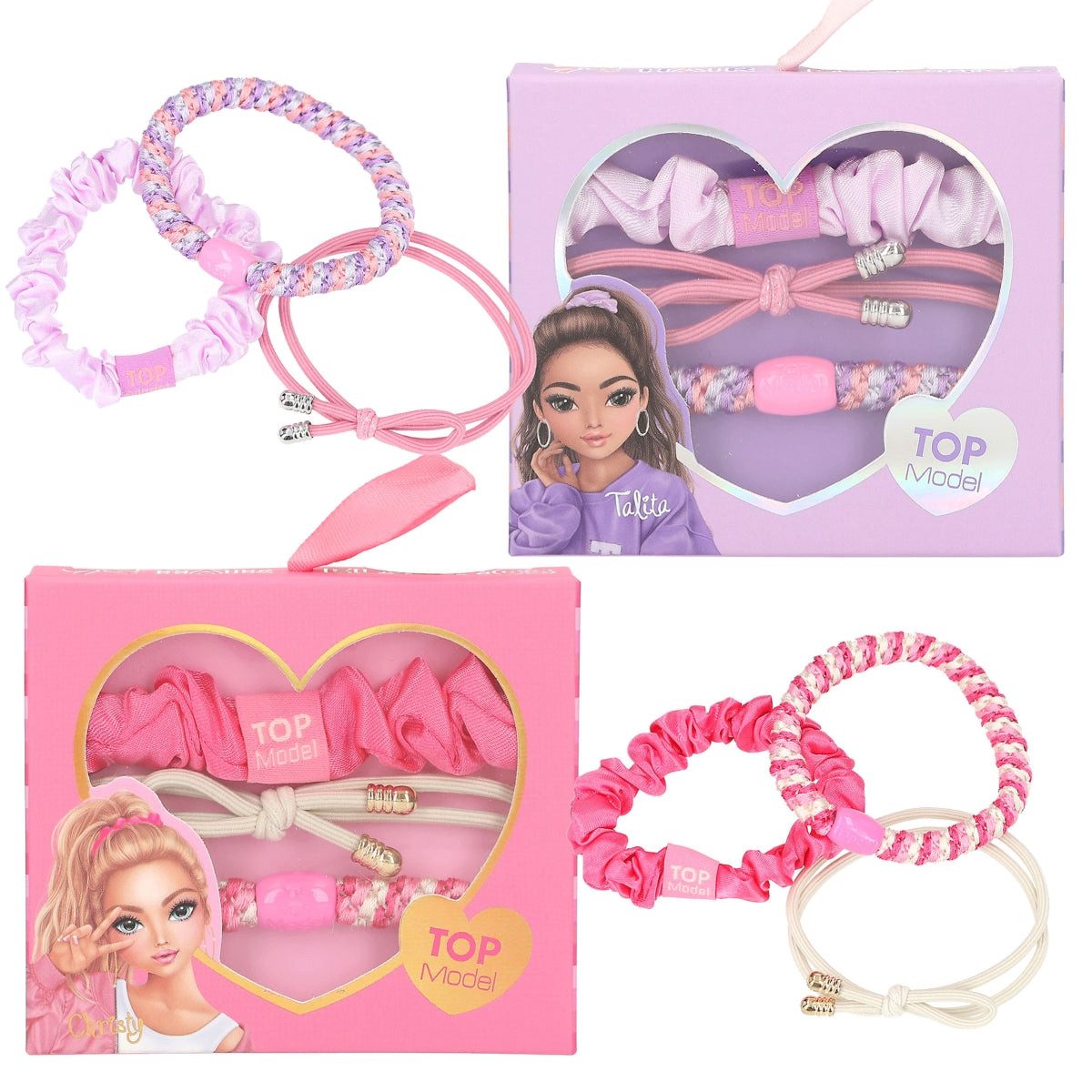 Depesche Spiel TOPModel Haargummi-Set 3-tlg. - Sortiert in 2 Designs