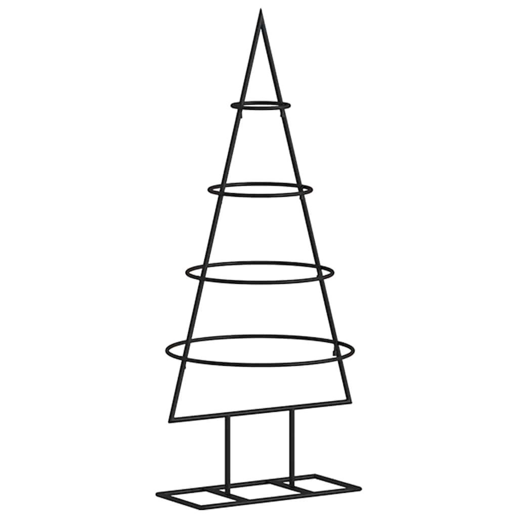 furnicato Künstlicher Weihnachtsbaum Metall-Weihnachtsbaum Schwarz 27 x 25 x 60 cm, Zerlegbare Tannenbaum-Deko mit stabilem Ständer für das Zuhause – Bild 2 von 5