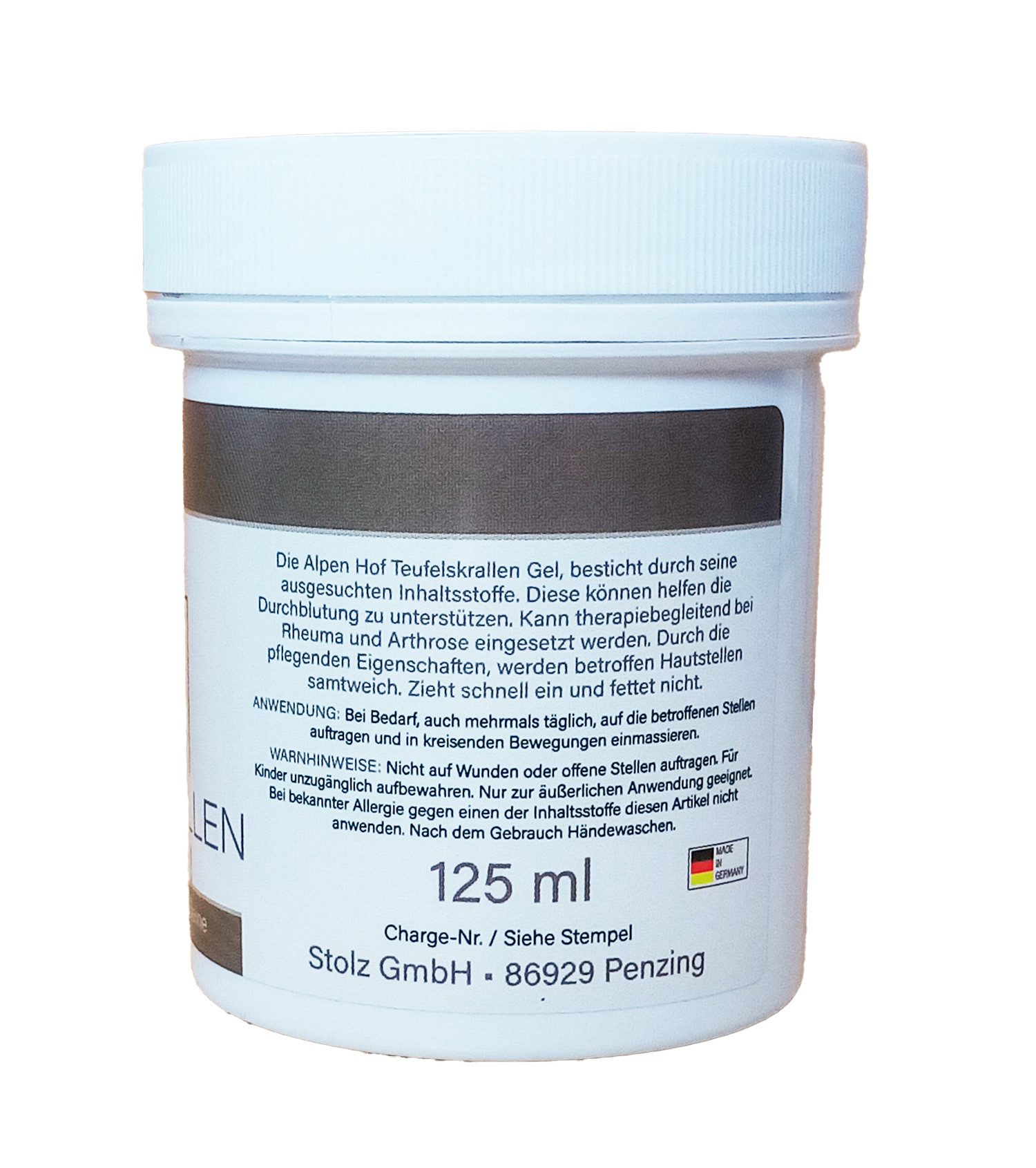 ALPENHOF Körpercreme TEUFELSKRALLEN GEL 125ml wohltuend für Rücken Beine Massage 09, Körpercreme Körper Hautpflege Haut Pflege Creme Balsam