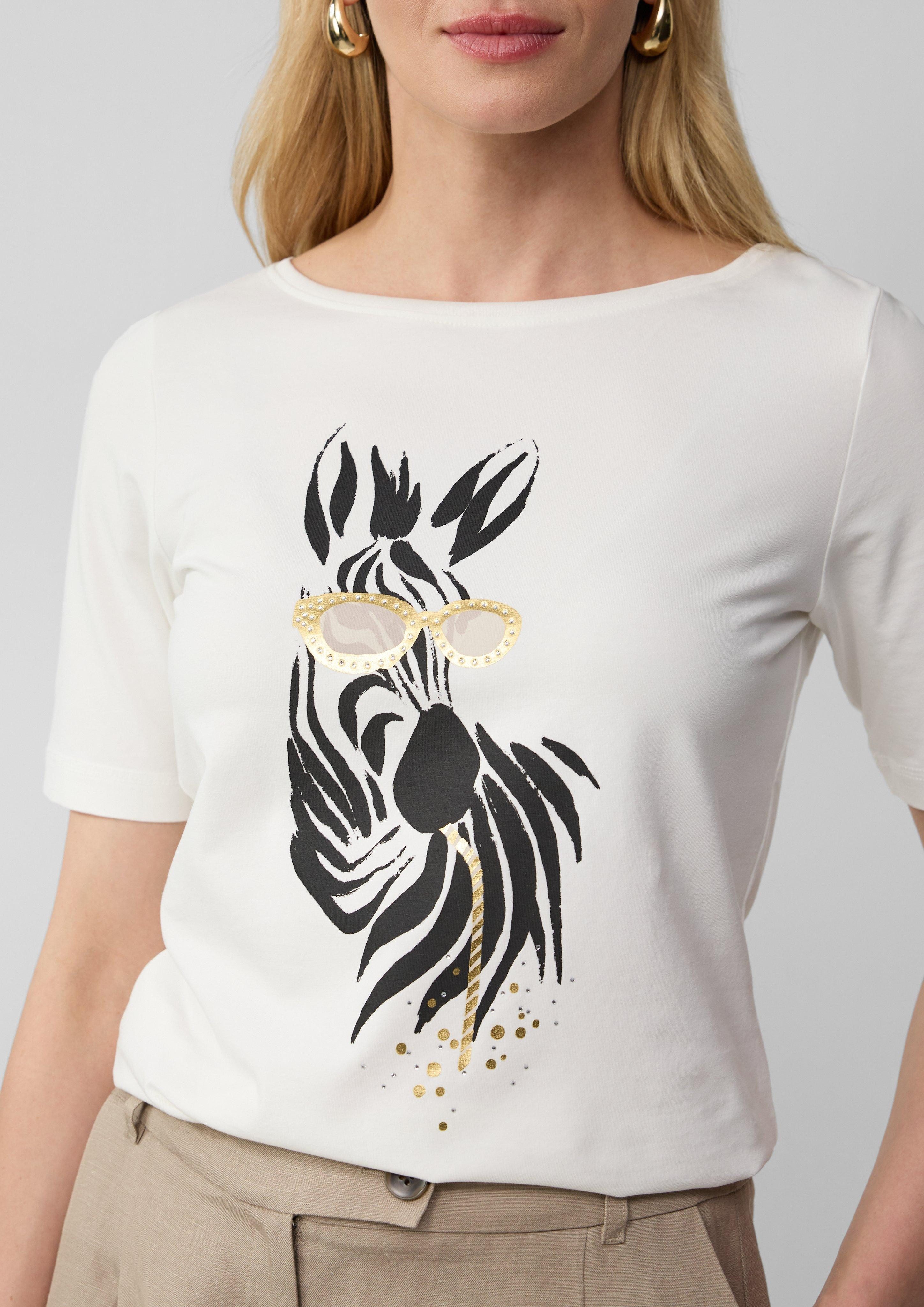 s.Oliver BLACK LABEL Kurzarmshirt Jersey-T-Shirt mit günstig online kaufen